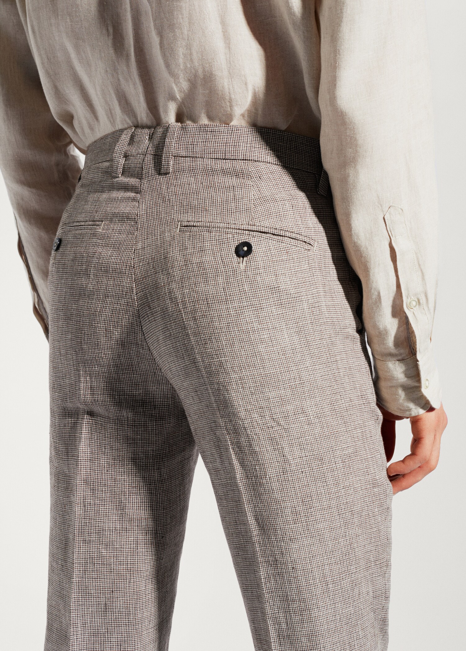 Pantalón traje 100% lino - Details of the article 3