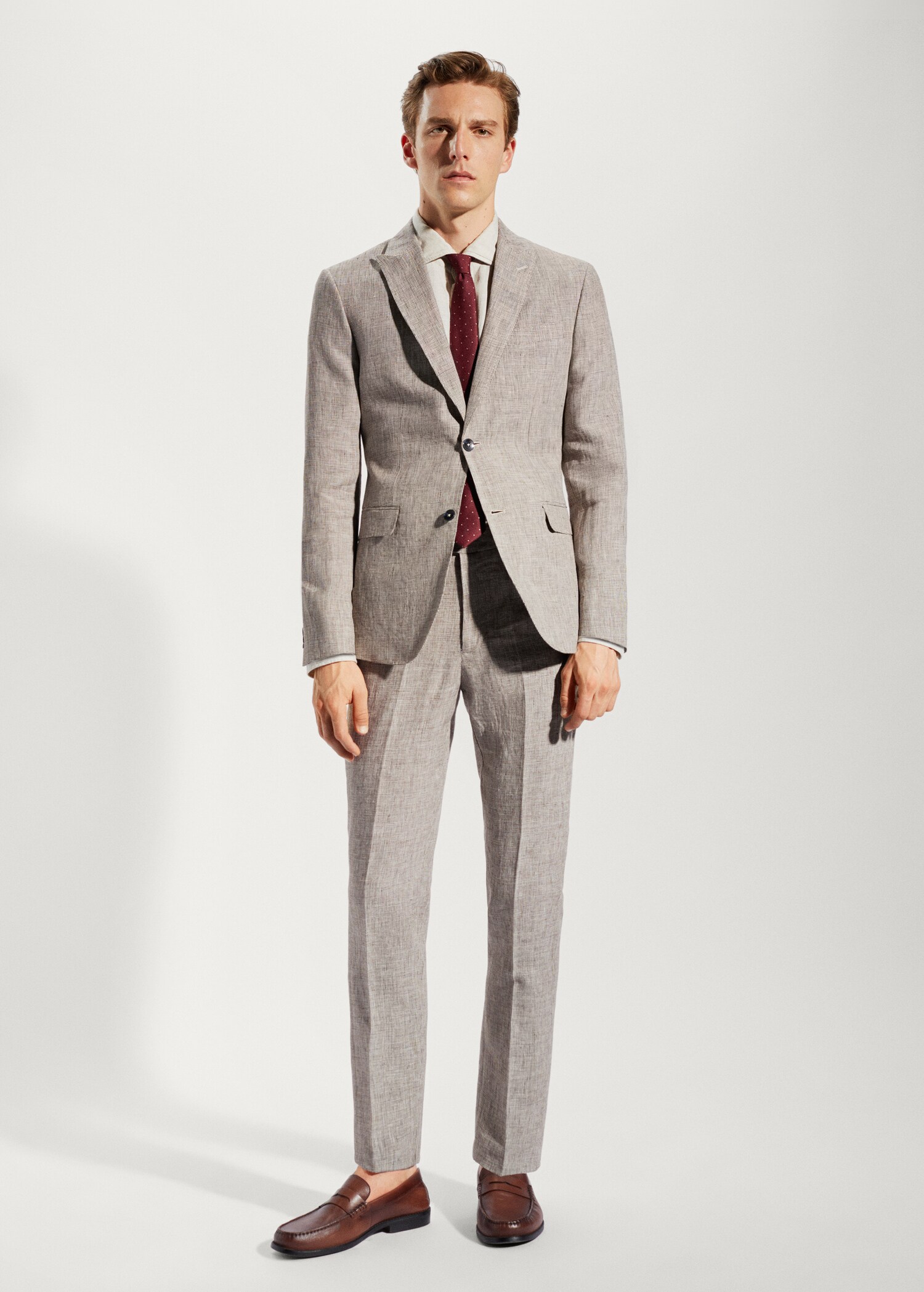 100% linen suit trousers - Details of the article 4