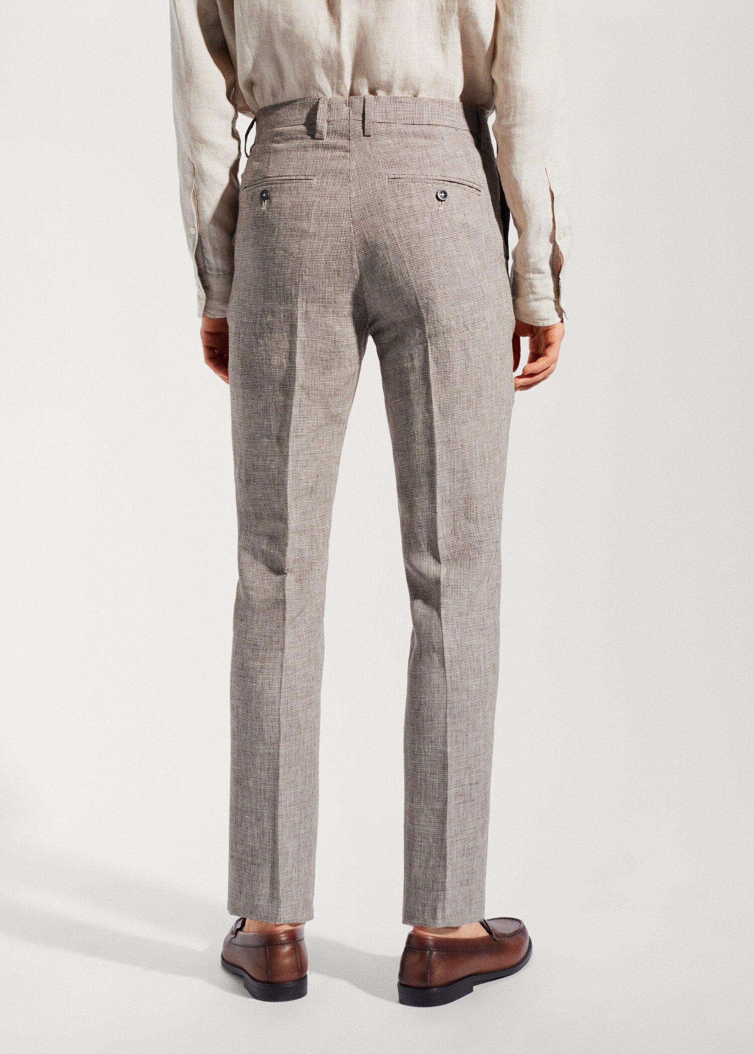 100% linen suit trousers - Reverse of the article