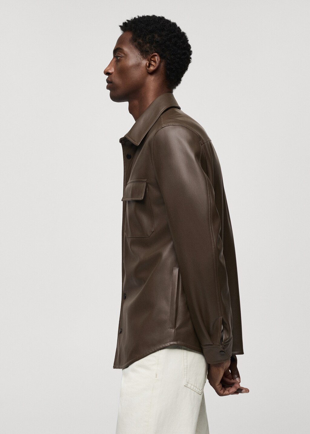Surchemise en simili cuir sale