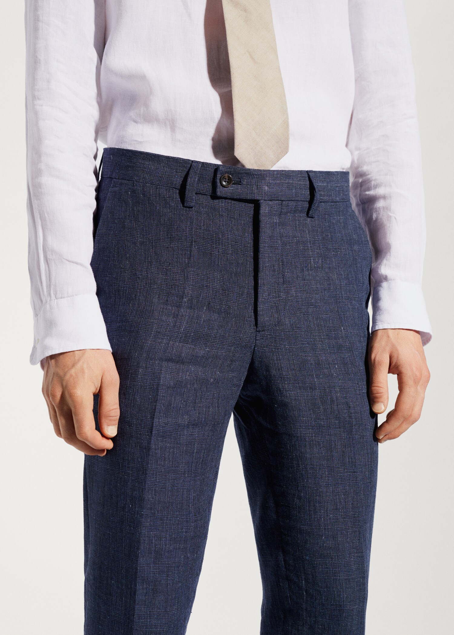 100% linen suit trousers - Details of the article 1