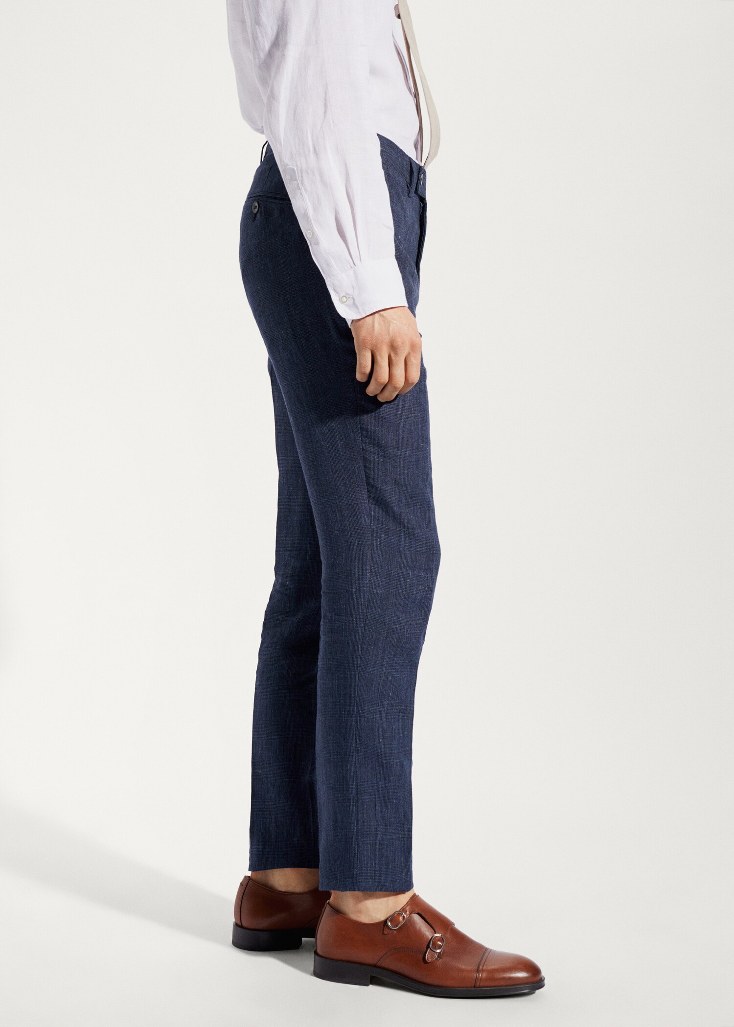 100% linen suit trousers - Details of the article 3