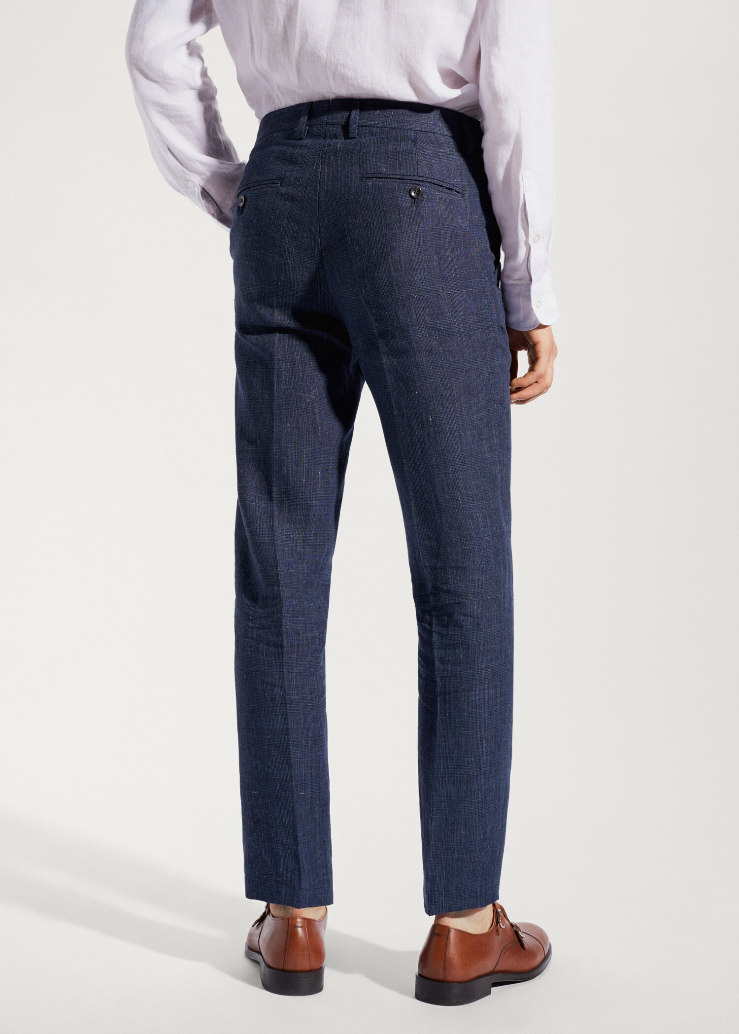 100% linen suit trousers - Reverse of the article