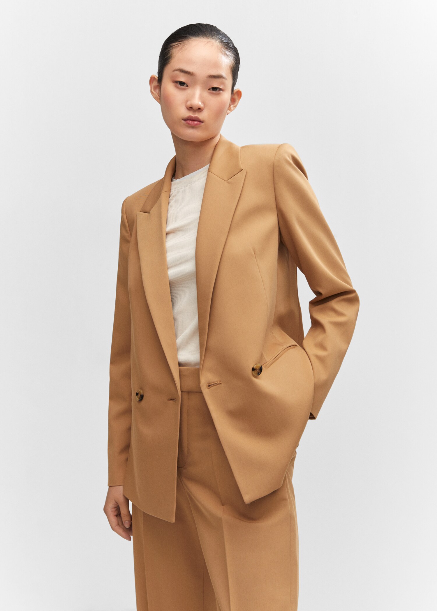 Veste de costume double boutonnage - Plan moyen