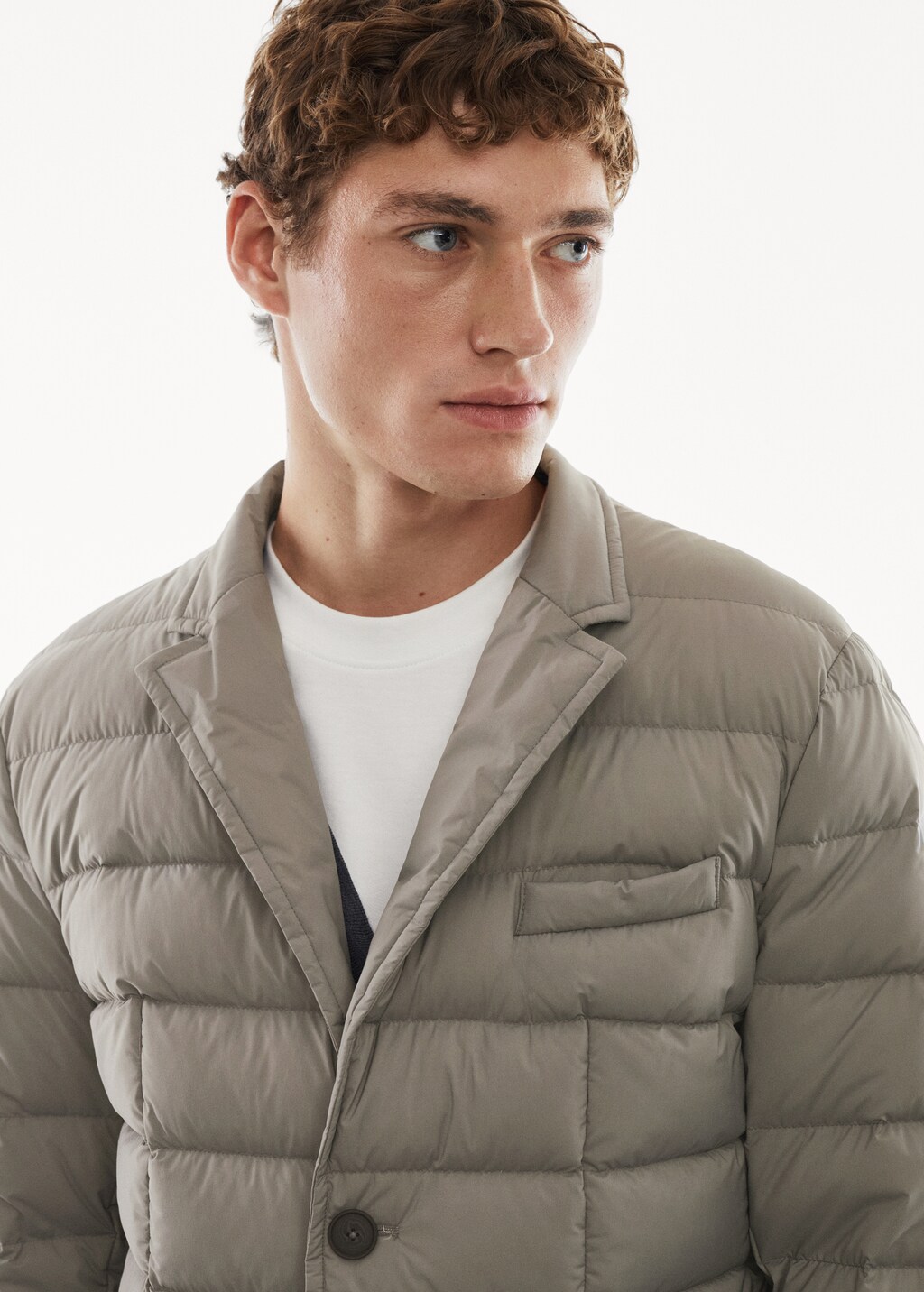 Water-repellent padded anorak