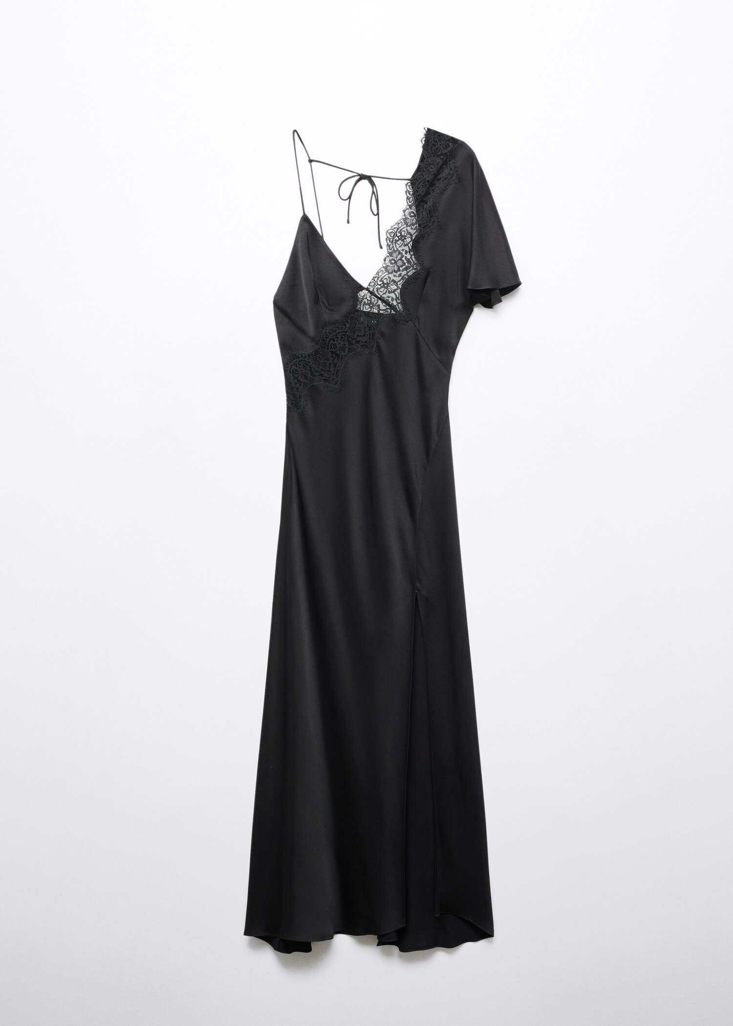 Vestido lencero manga asimétrica - Artículo sin modelo