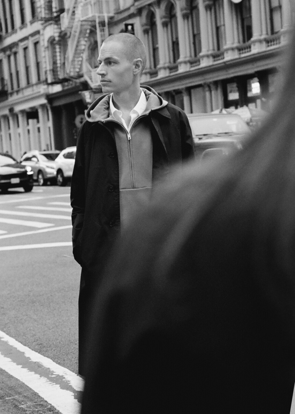 Relaxed-fit cotton trench coat