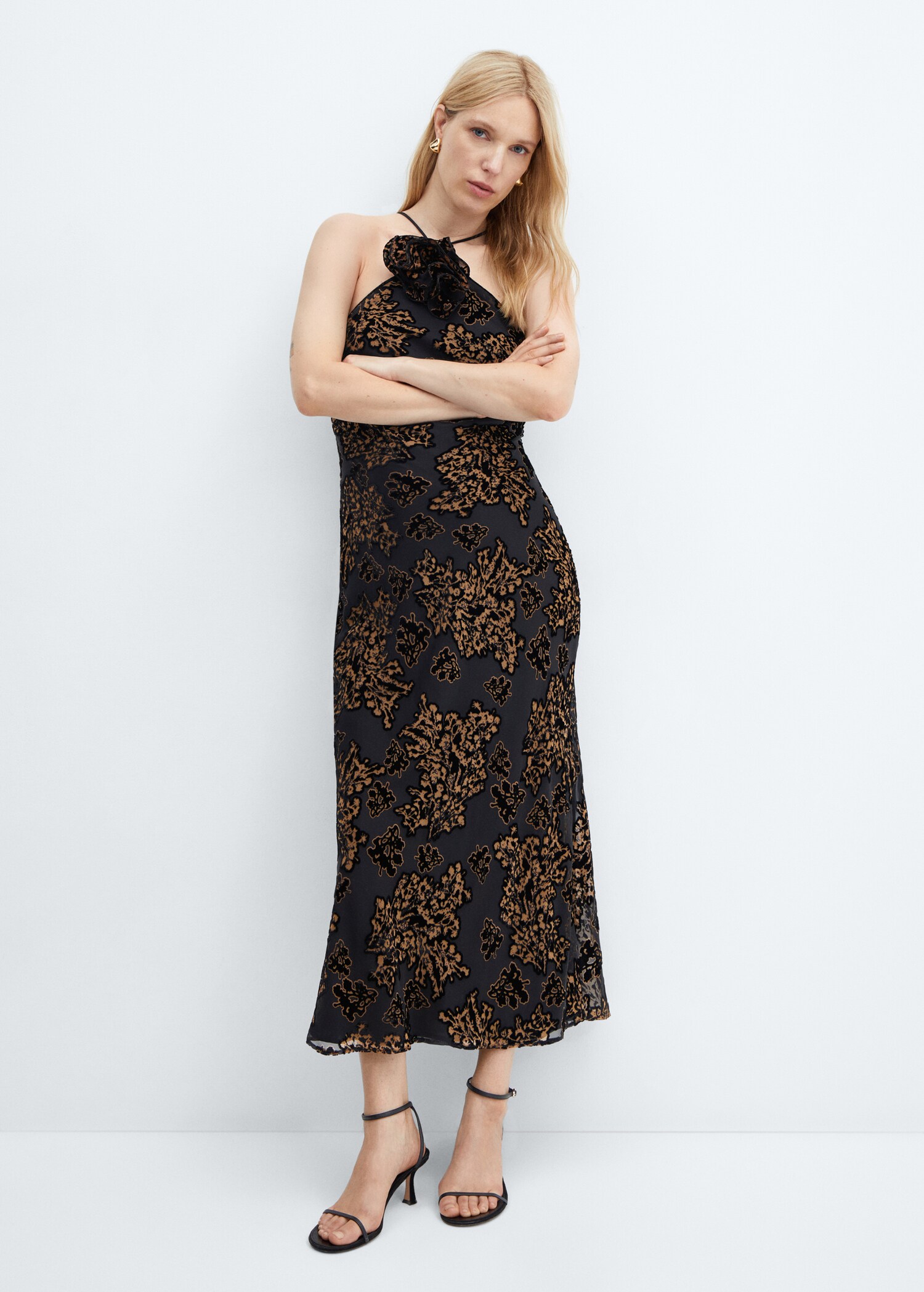 Textured jacquard dress - General plane