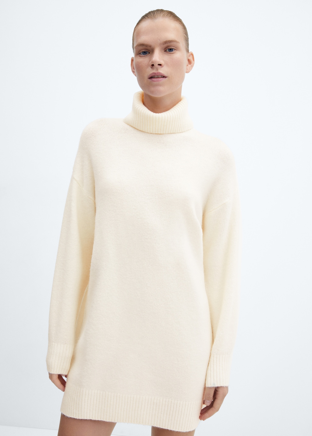 Turtle neck knit dress Women MANGO China - Main Image