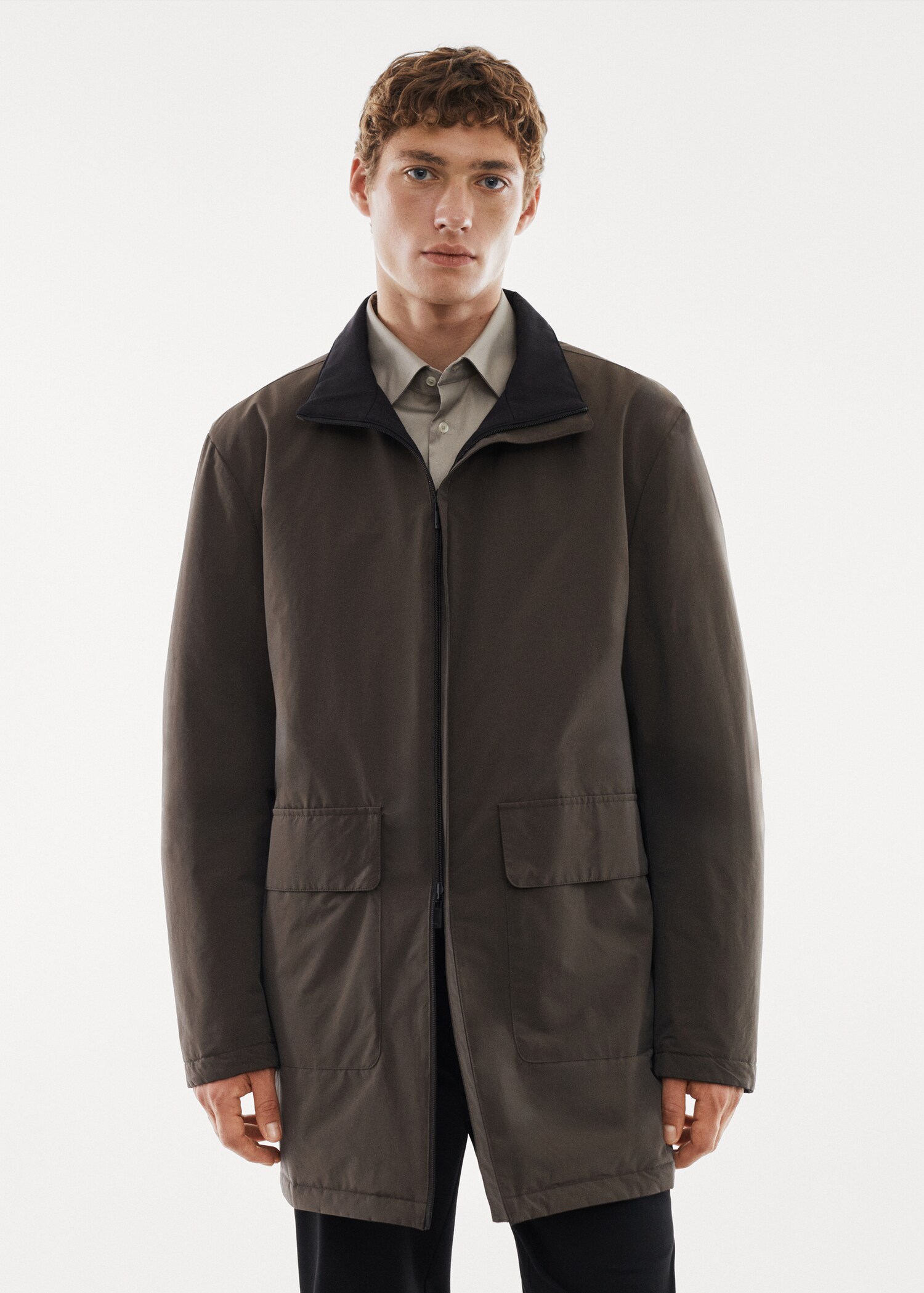 Reversible water-repellent quilted parka - Details of the article 4