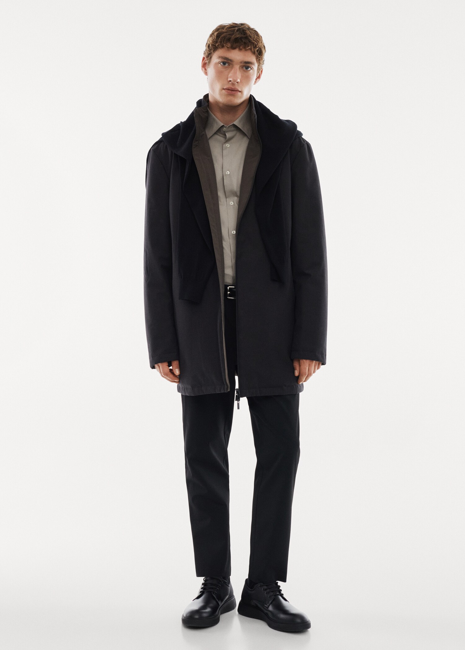 Reversible water-repellent quilted parka - General plane