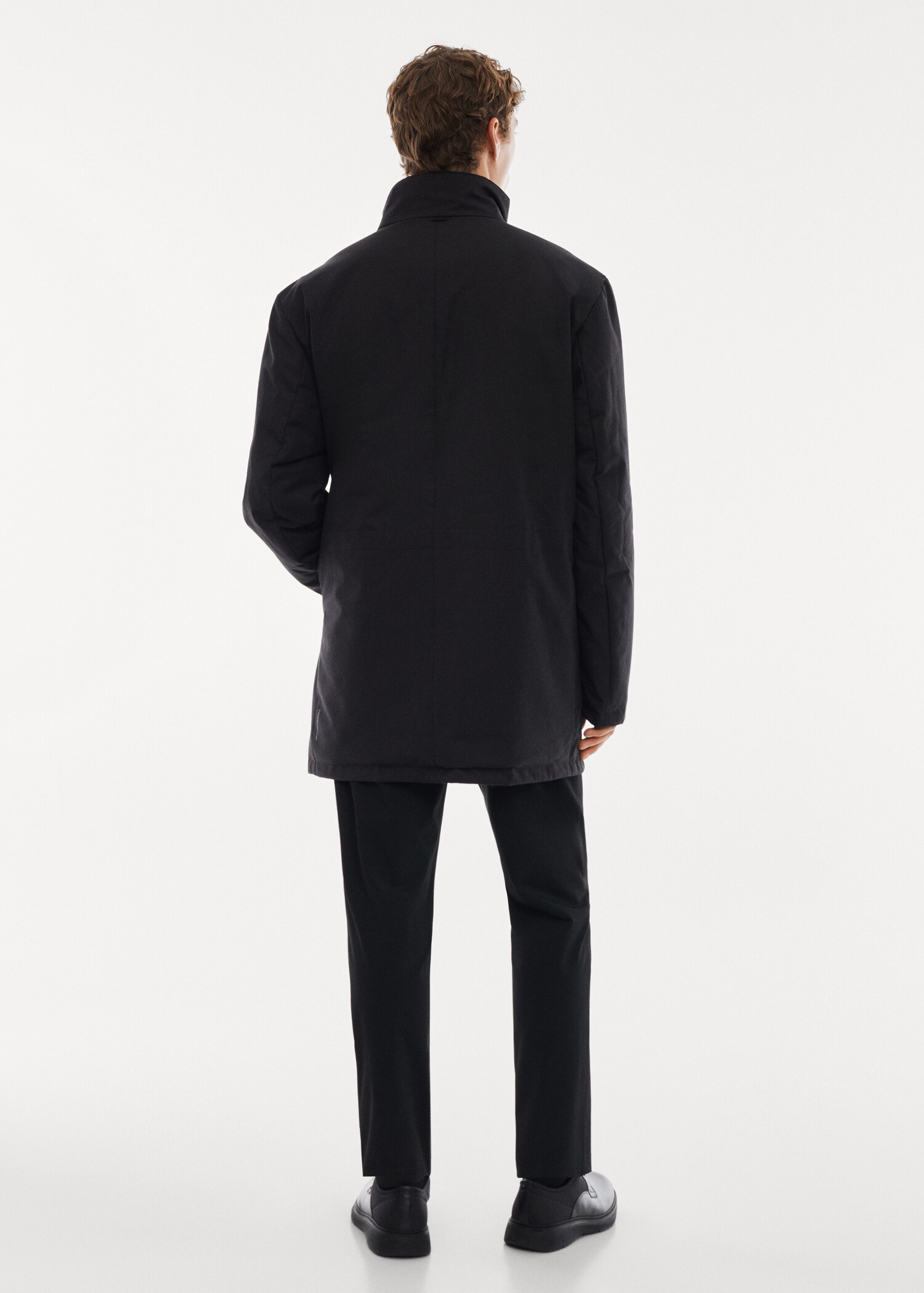 Reversible water-repellent quilted parka - Reverse of the article