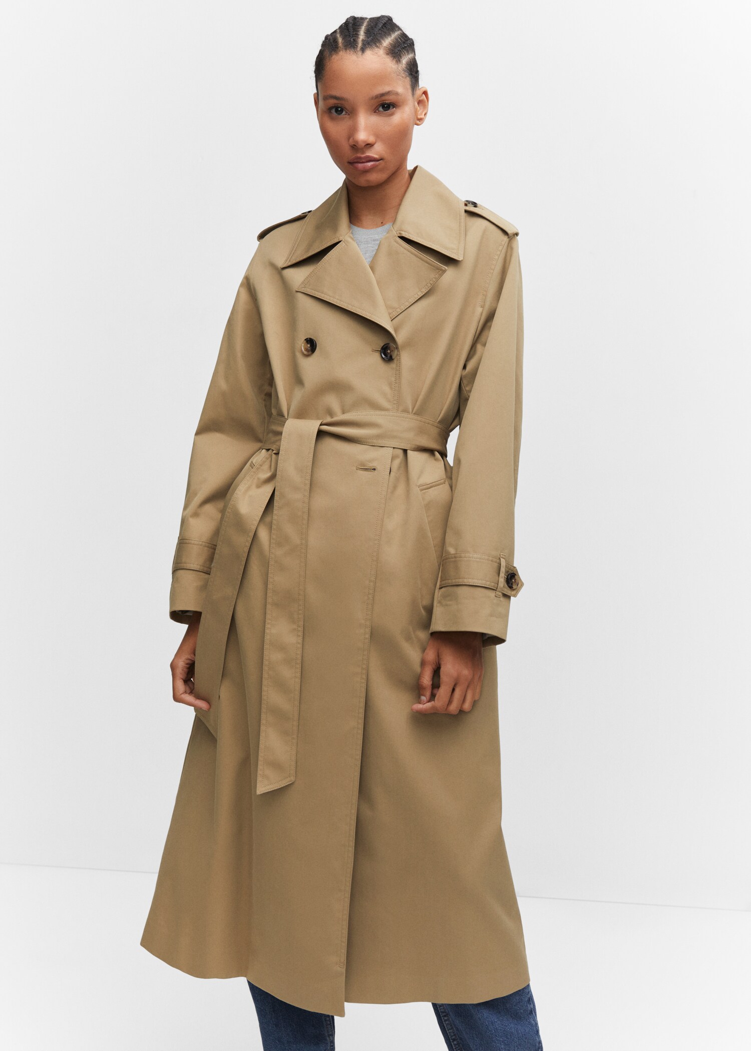 Double-breasted trench coat - Medium plane