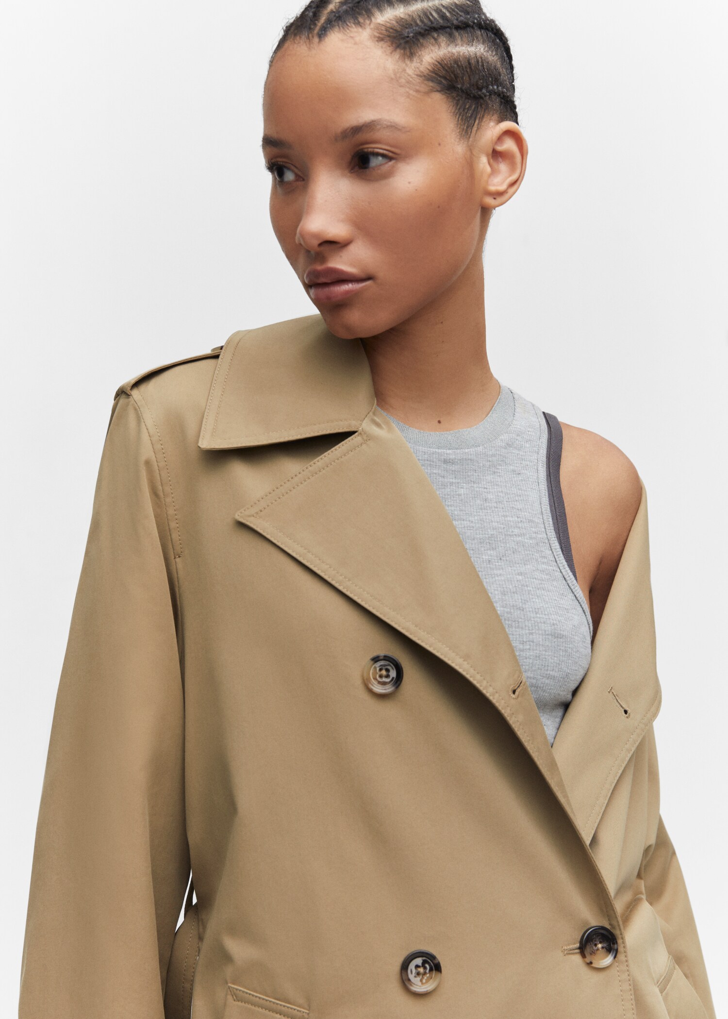 Double-breasted trench coat - Details of the article 1
