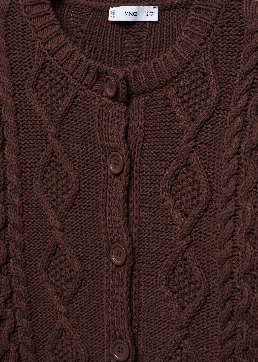 Cable-knit cardigan