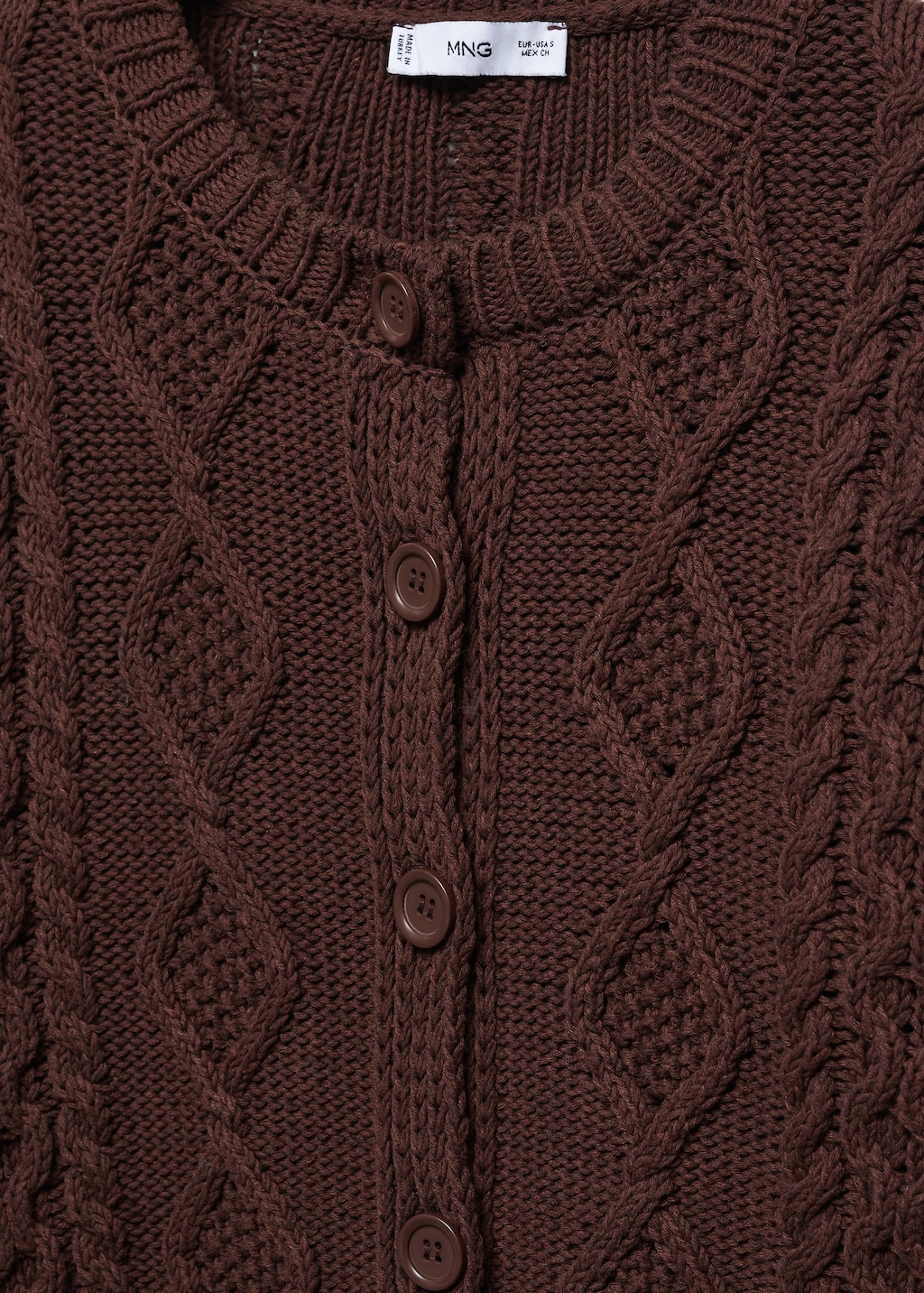 Cable-knit cardigan