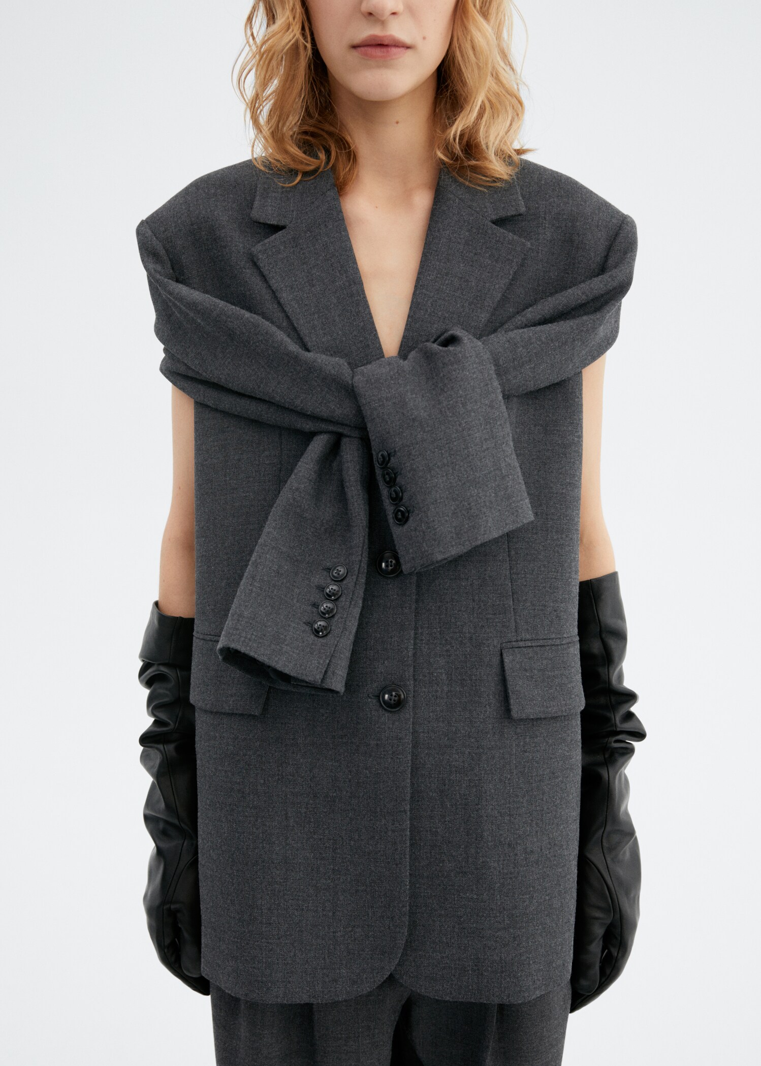 Blazer met open ritsmouw - Middenvlak
