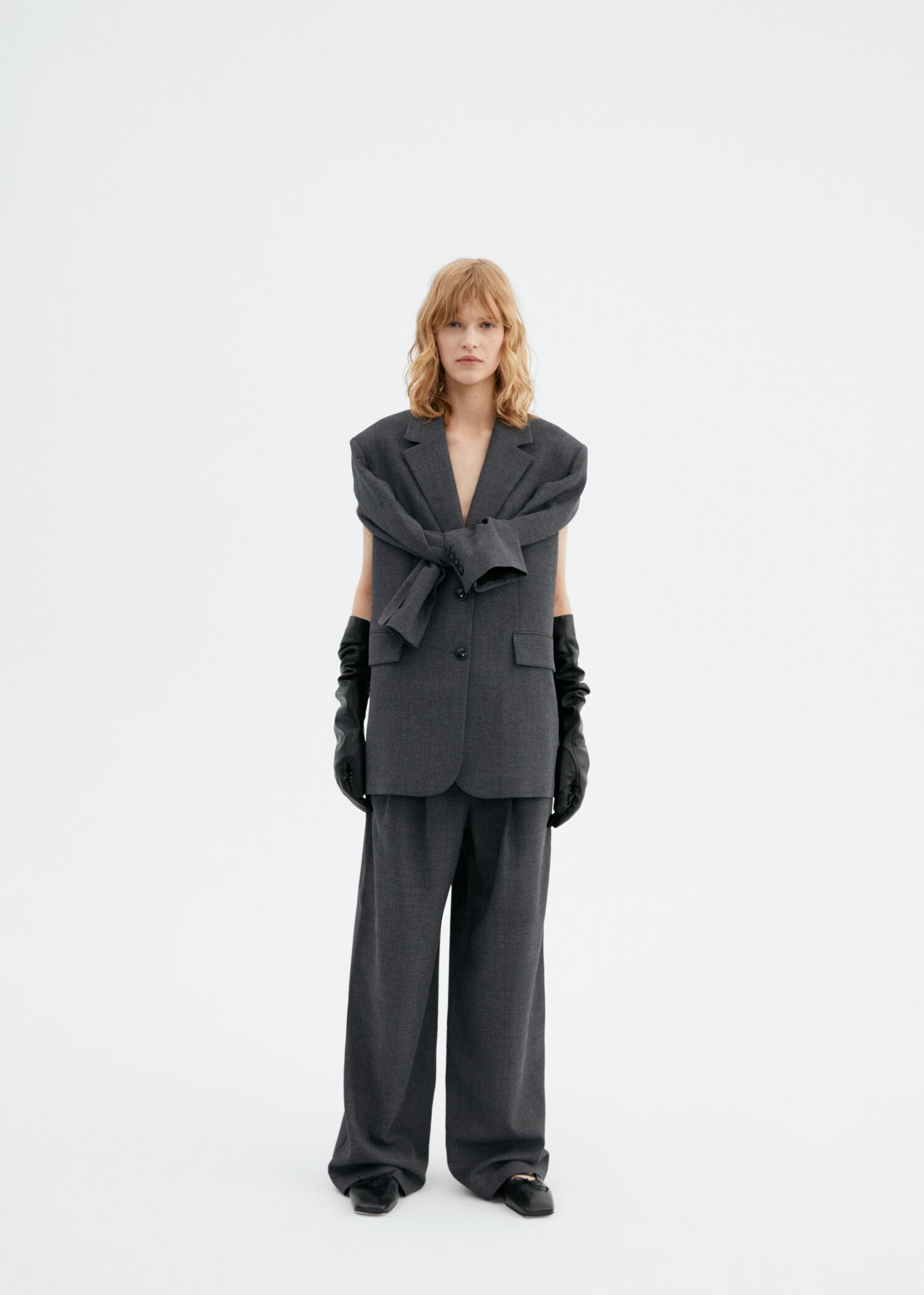 Blazer met open ritsmouw - Overzichtstekening