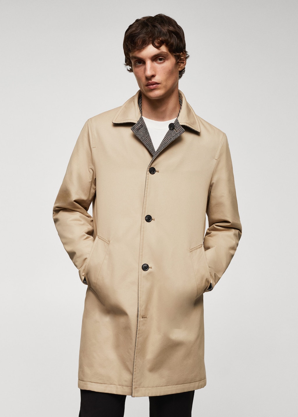 Mango trench cheap coat men