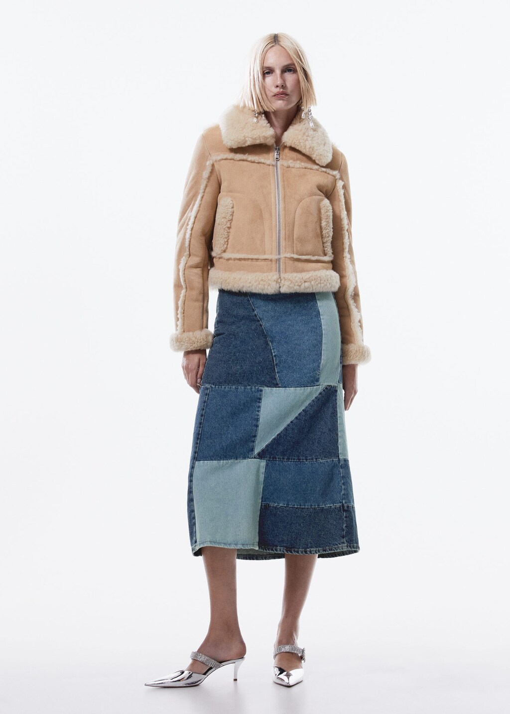 double faced jacket mango