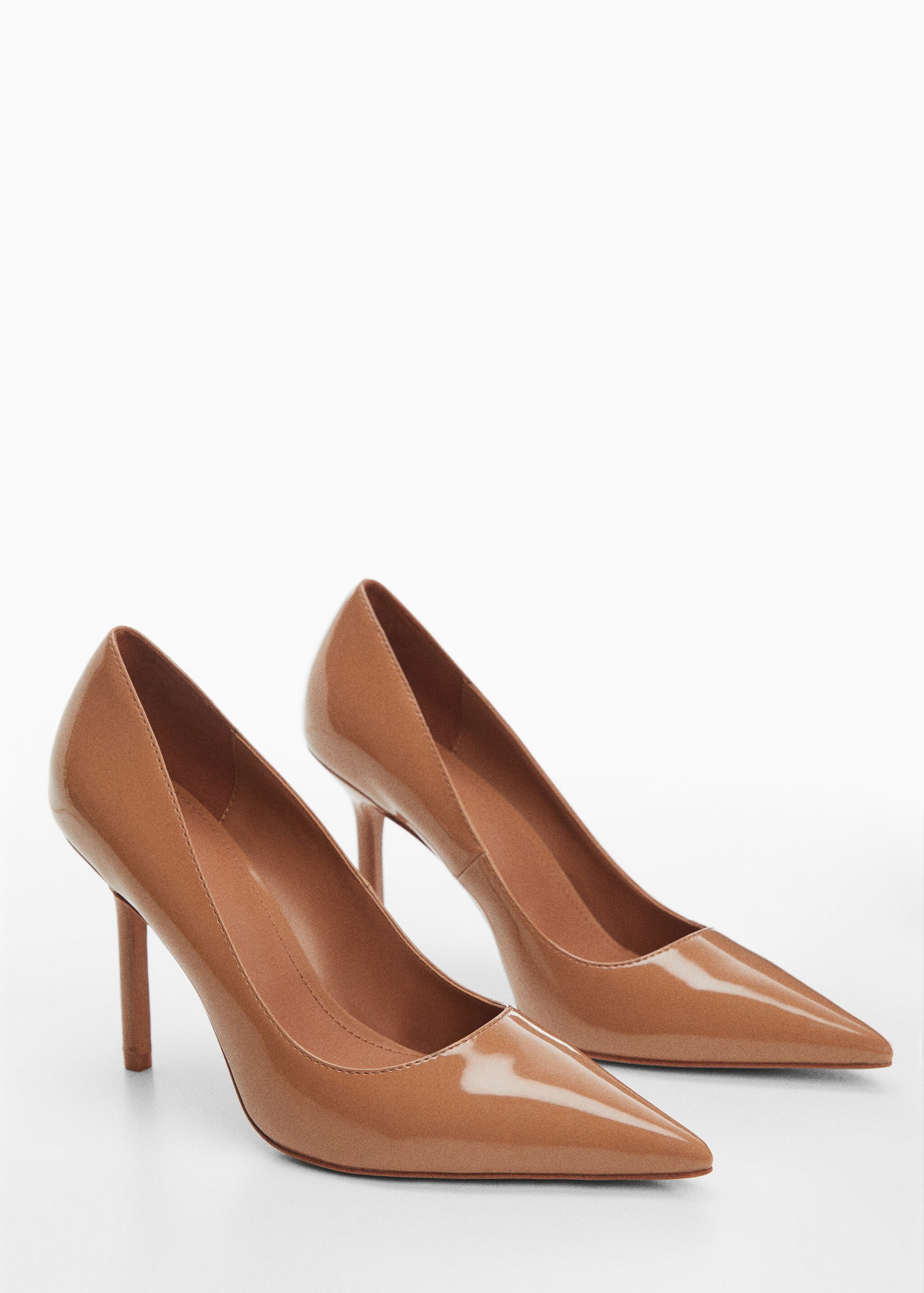Patent leather-effect heeled shoes - Medium plane