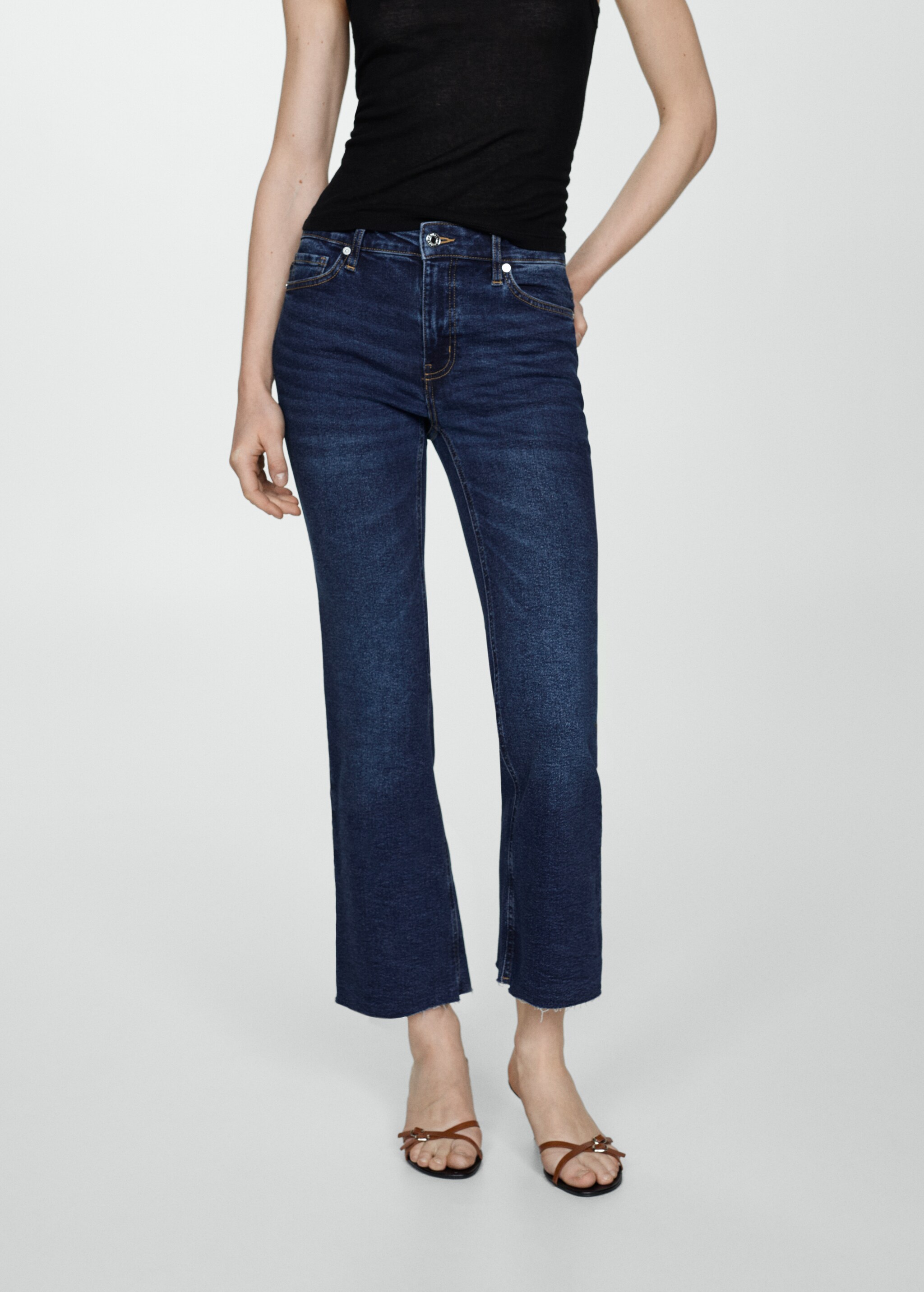 Sienna flare crop jean pantolon - Orta plan