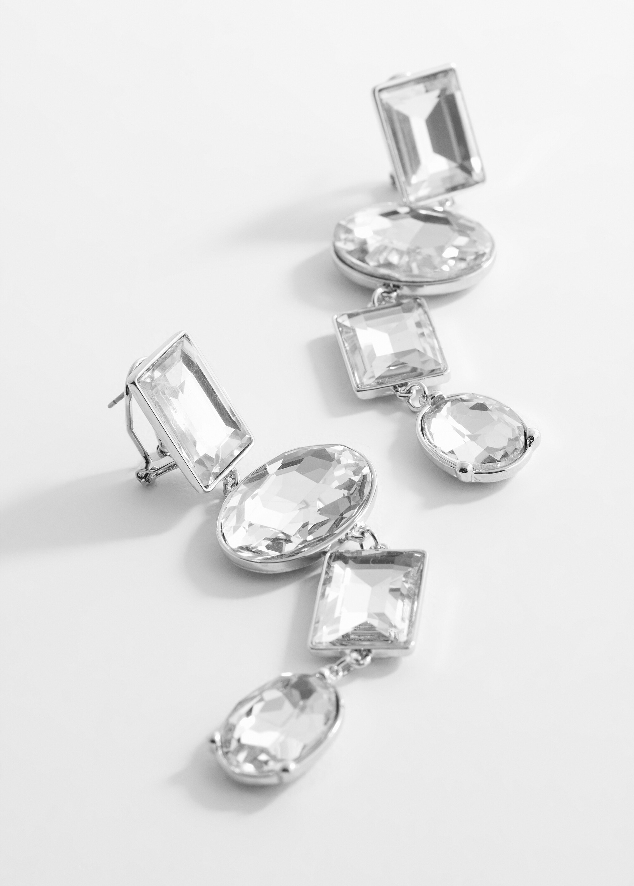 Pendant crystals earrings - Medium plane