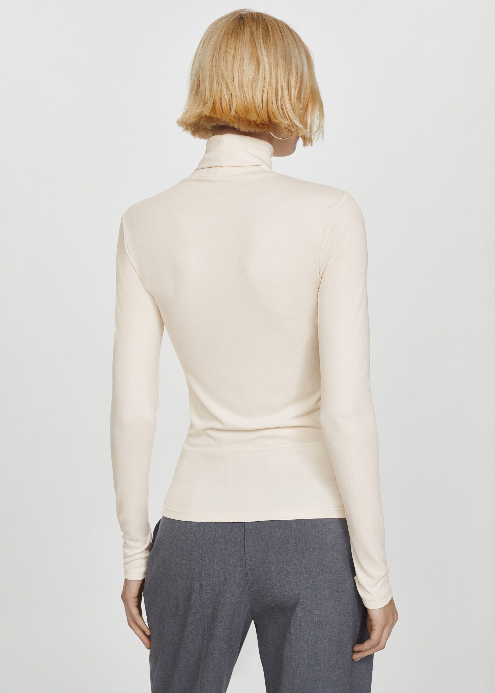 Modal turtleneck t-shirt - Reverse of the article
