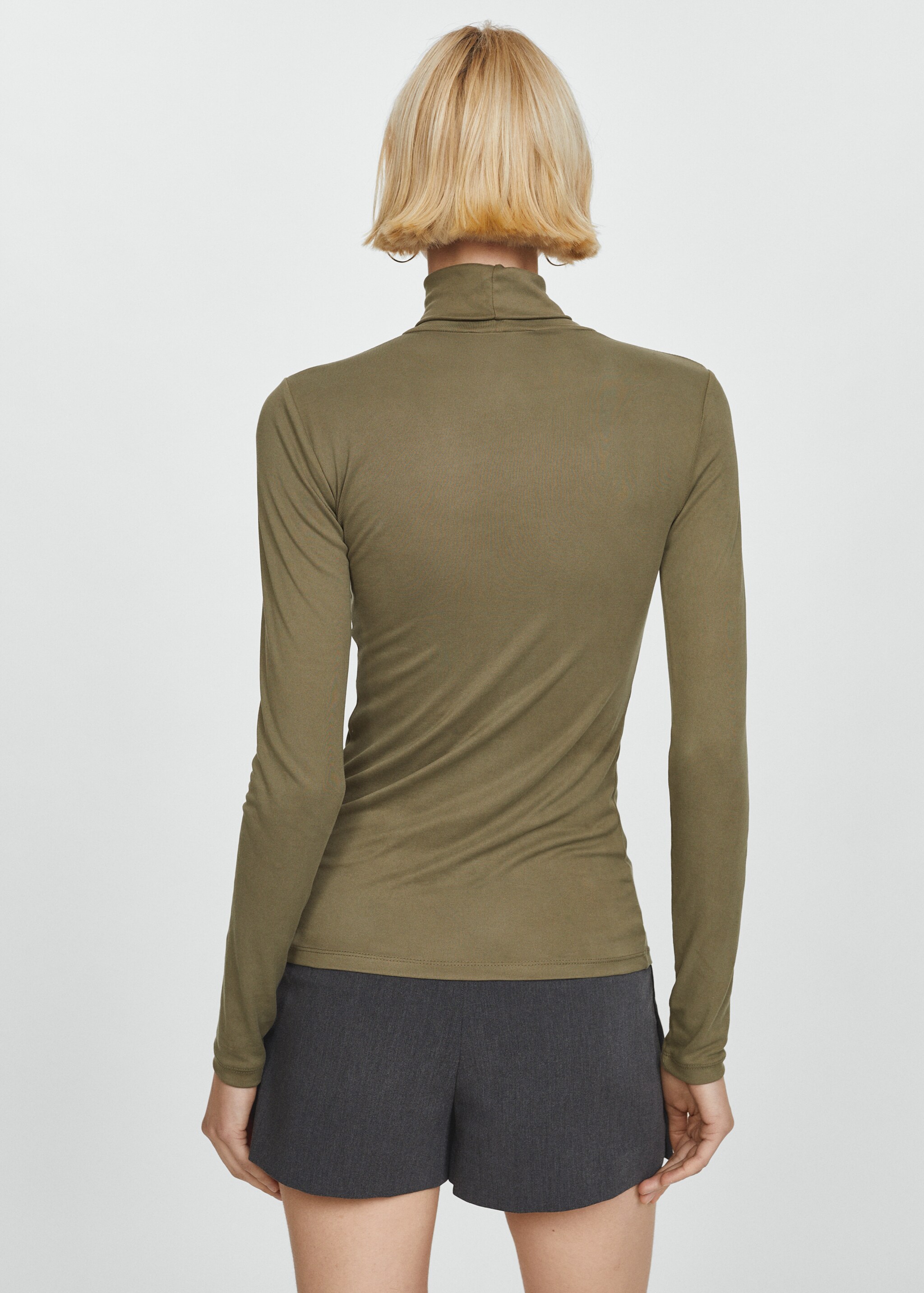 Modal turtleneck t-shirt - Reverse of the article