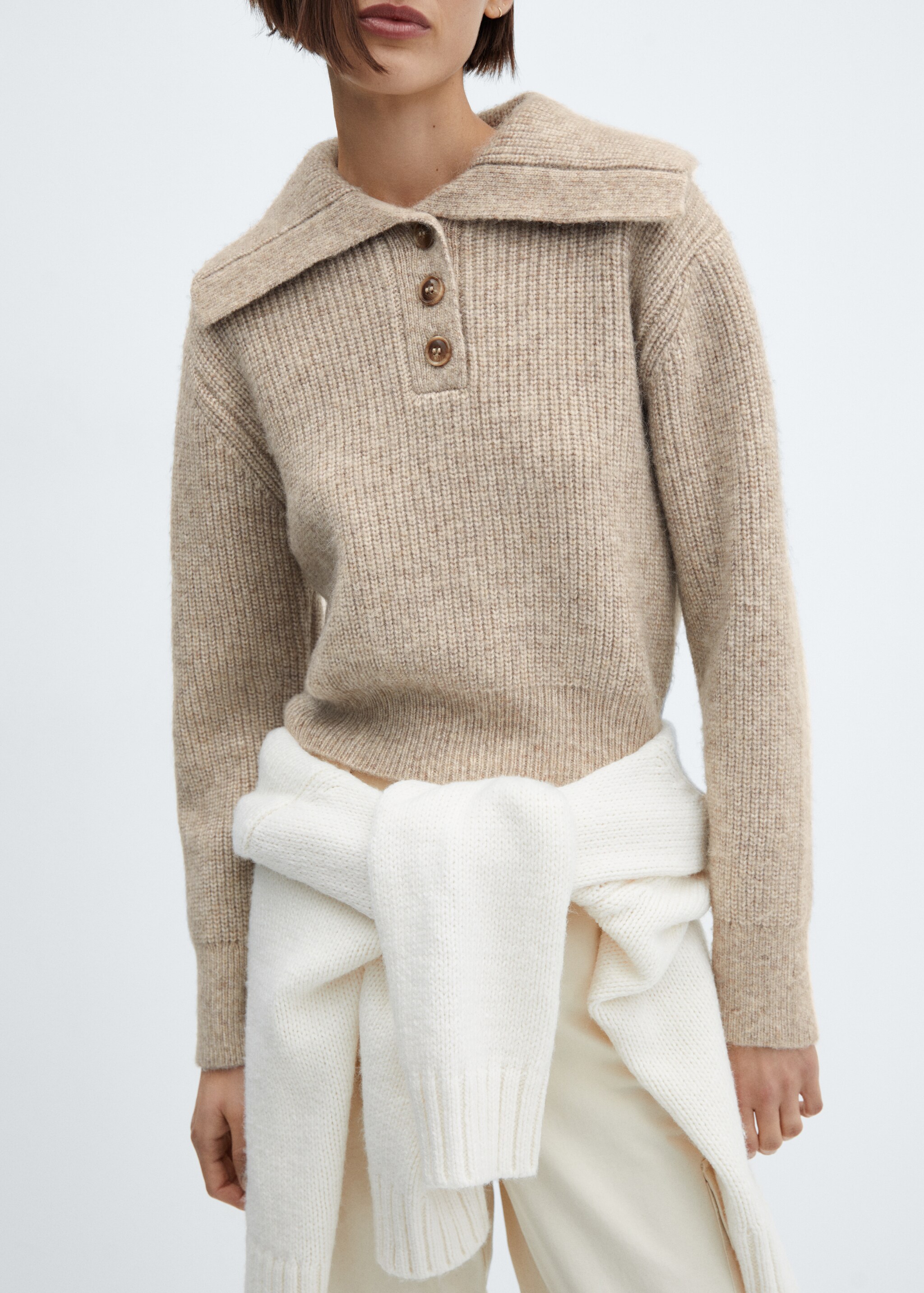 Camp-collar knit sweater - Details of the article 6