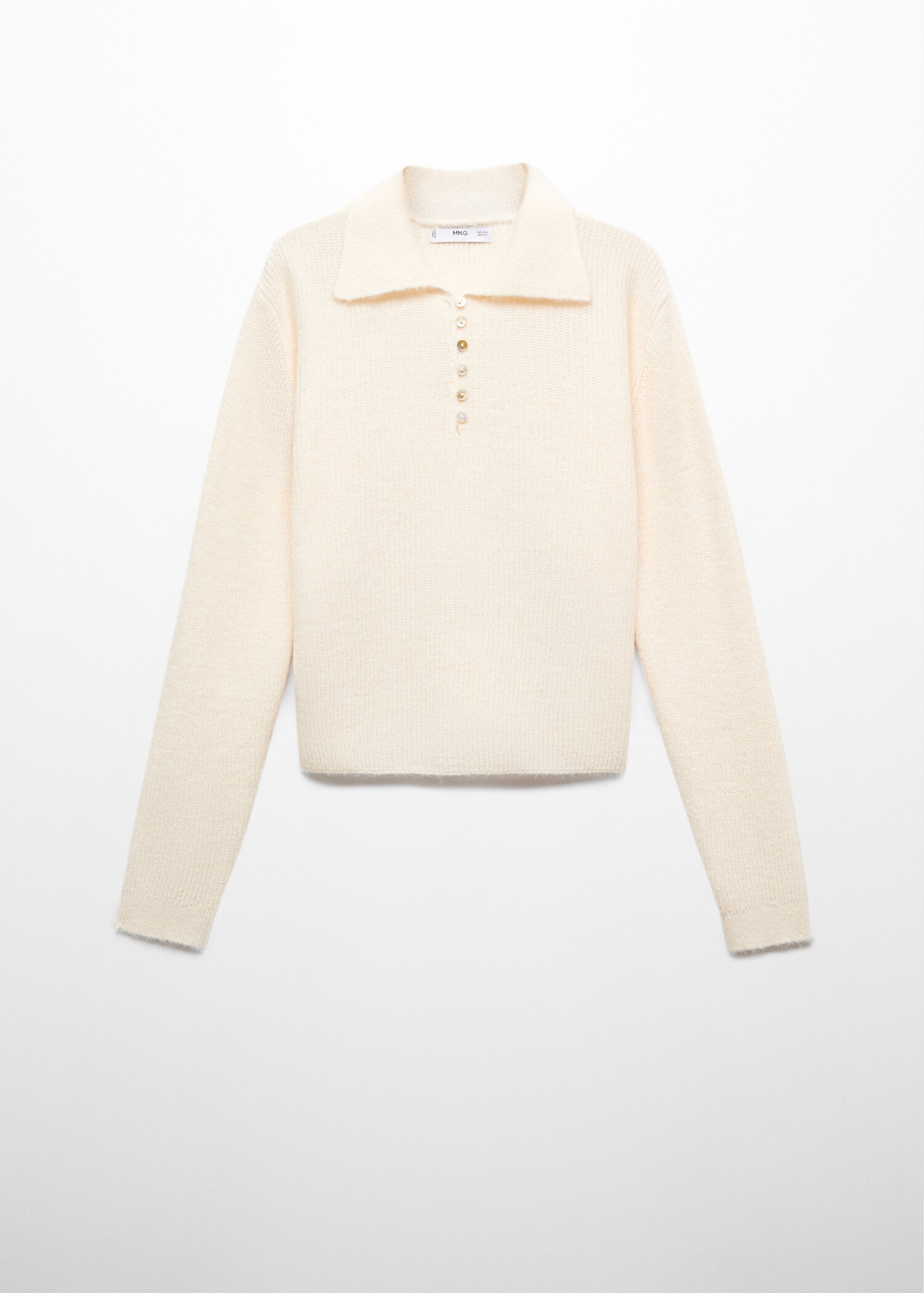 Knitted polo-neck sweater - Article without model