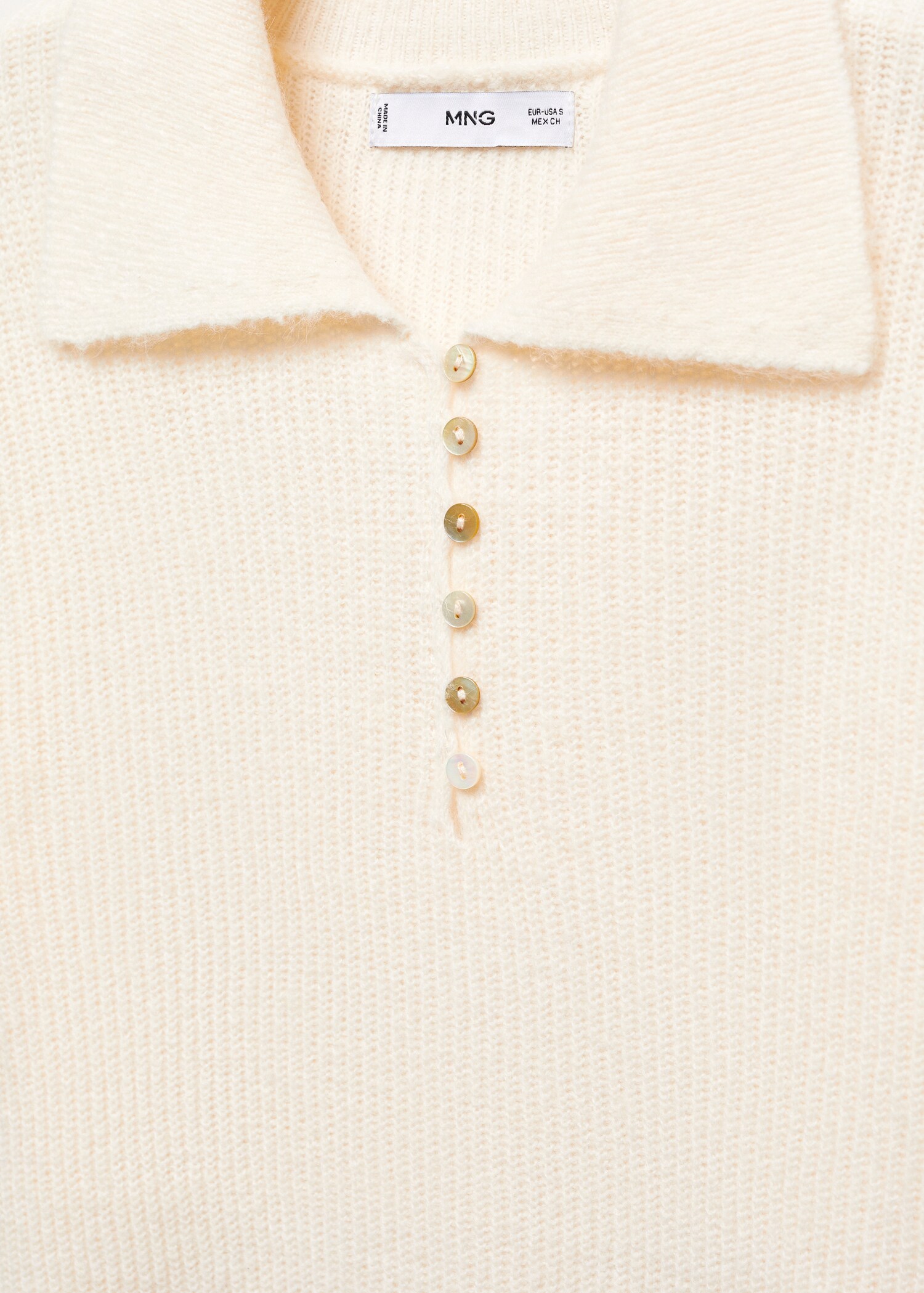 Knitted polo-neck sweater - Details of the article 8