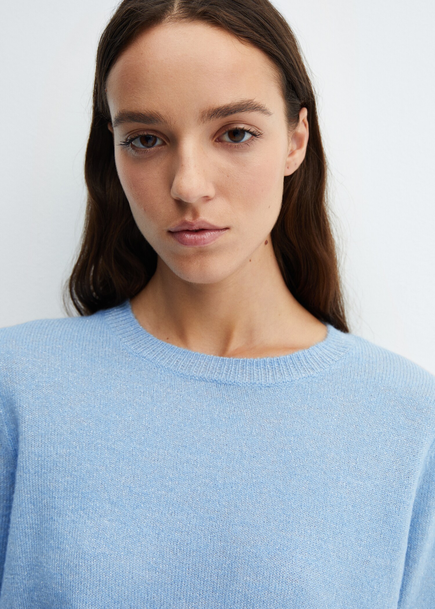 Round-neck knitted sweater  - Details of the article 1