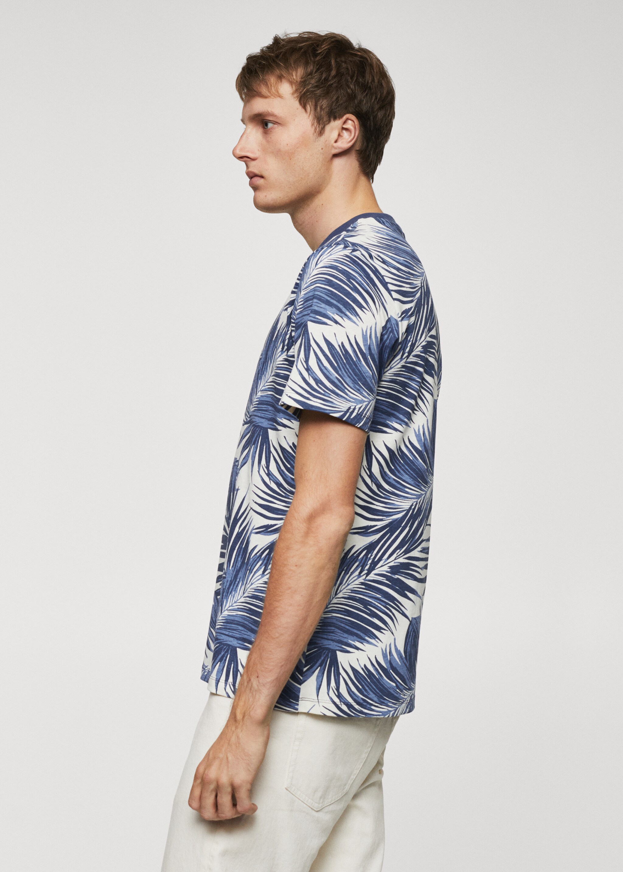 Slim-fit palm-print shirt - Details of the article 2