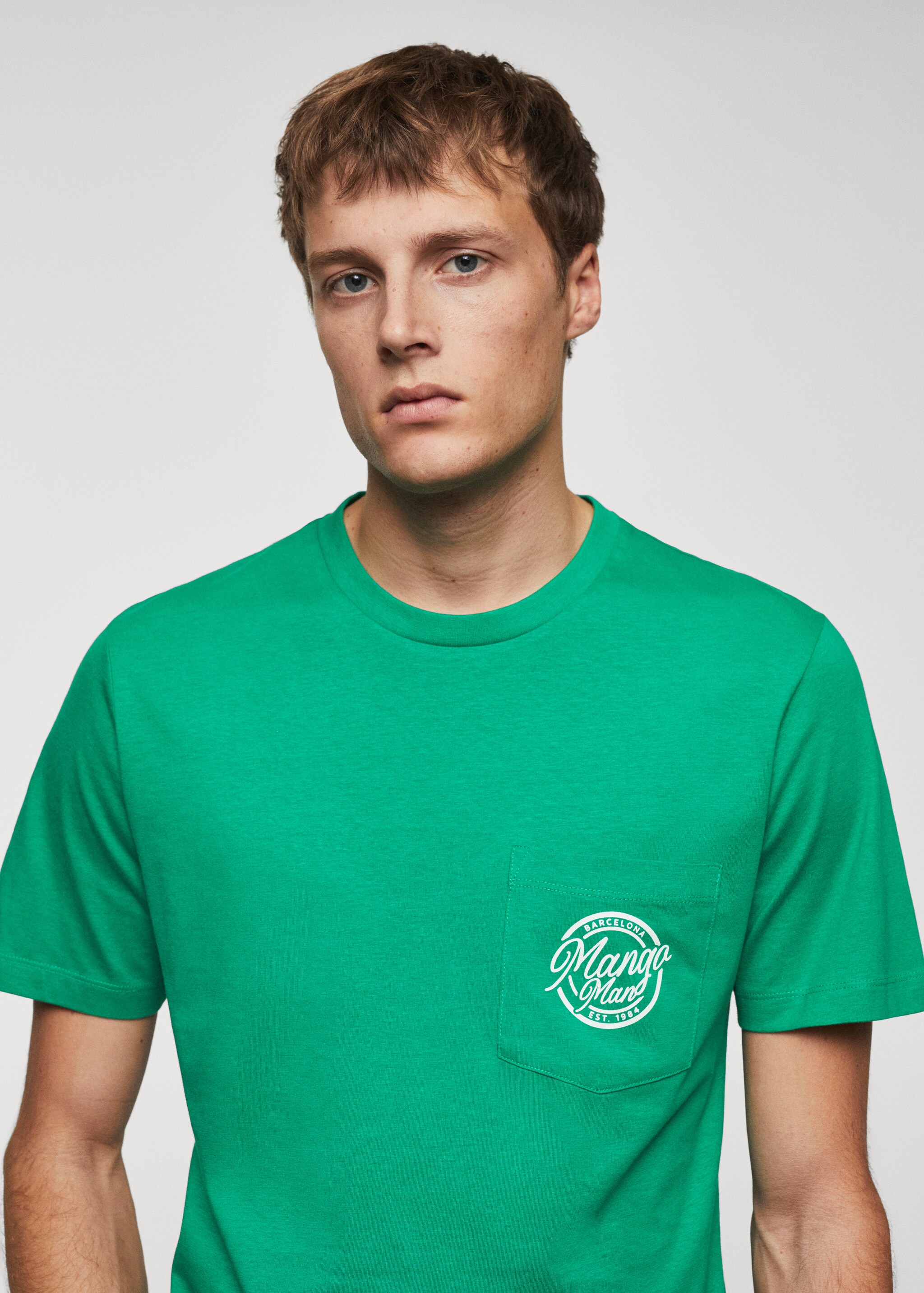 100% cotton t-shirt with logo - Details of the article 1