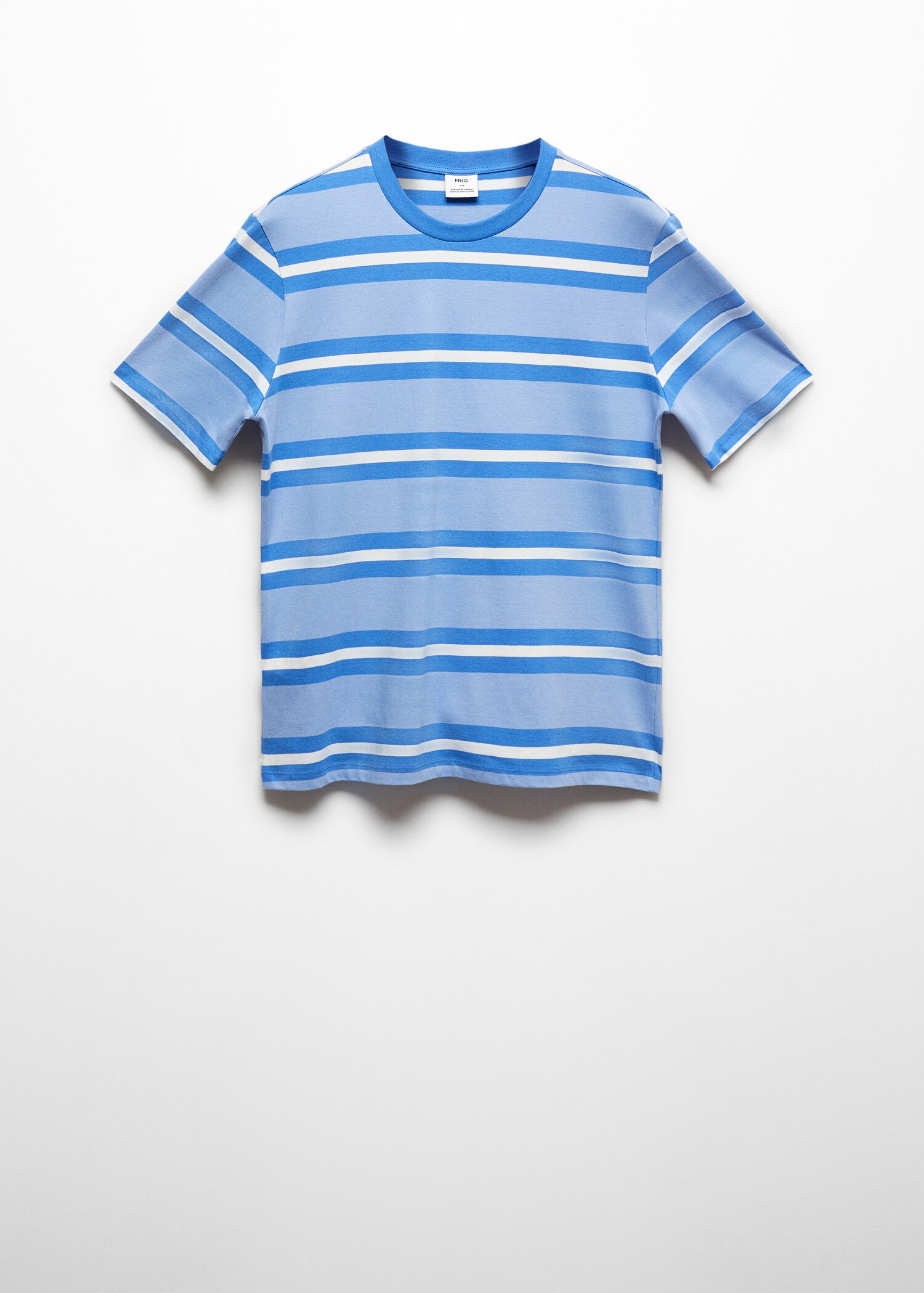 Striped 100% cotton t-shirt - Article without model