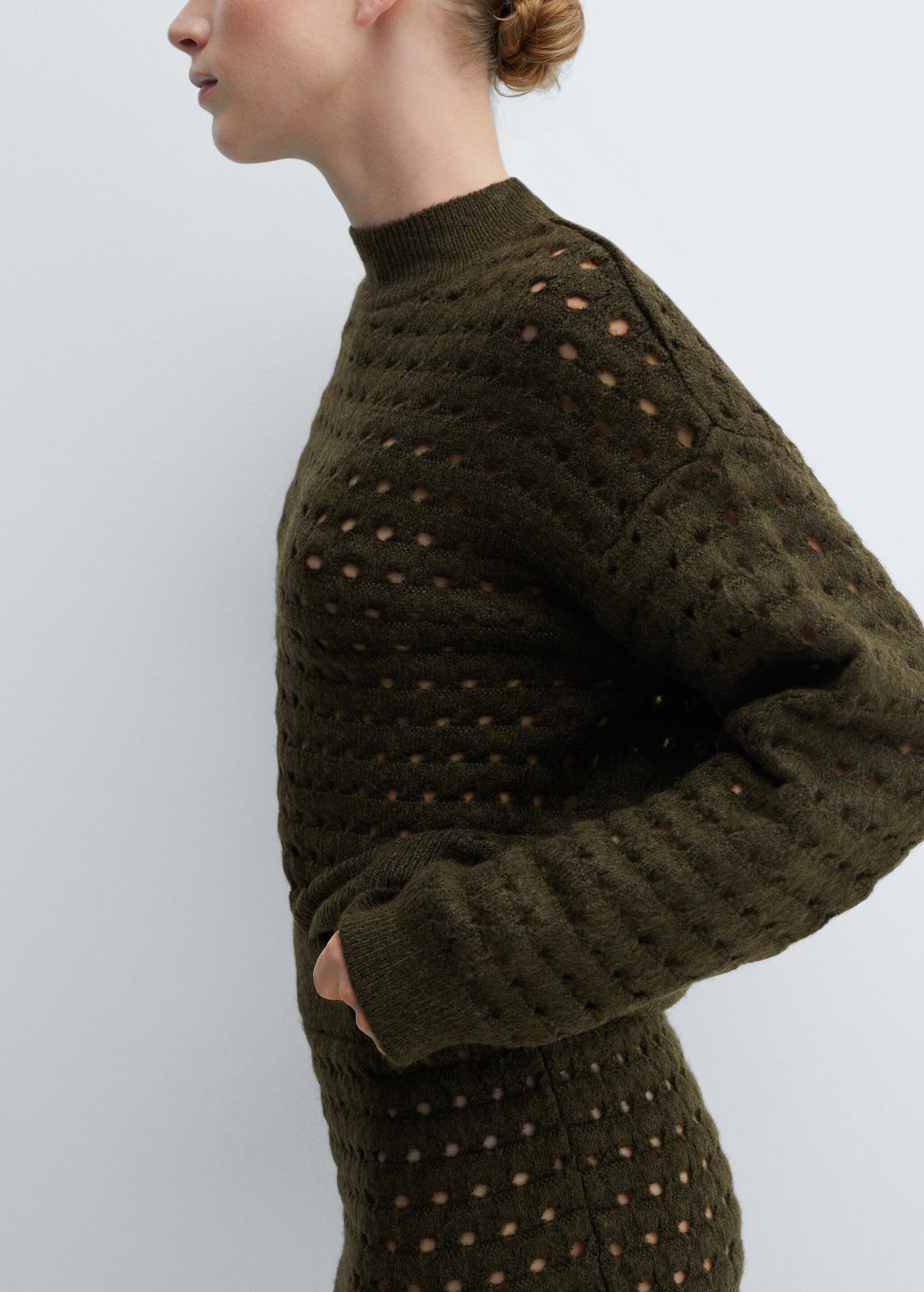 Knitted sweater with openwork details - Details of the article 6