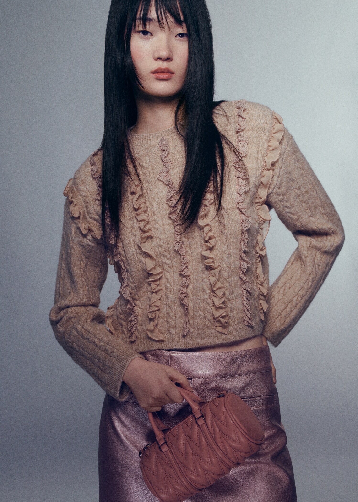 Ruffled crop sweater - Details of the article 6