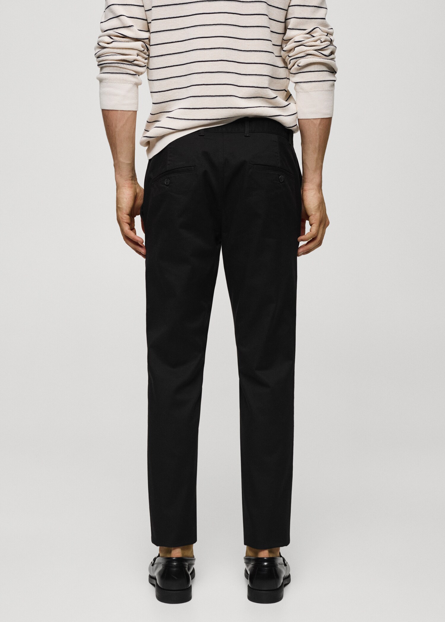 Slim fit serge chino trousers - Reverse of the article