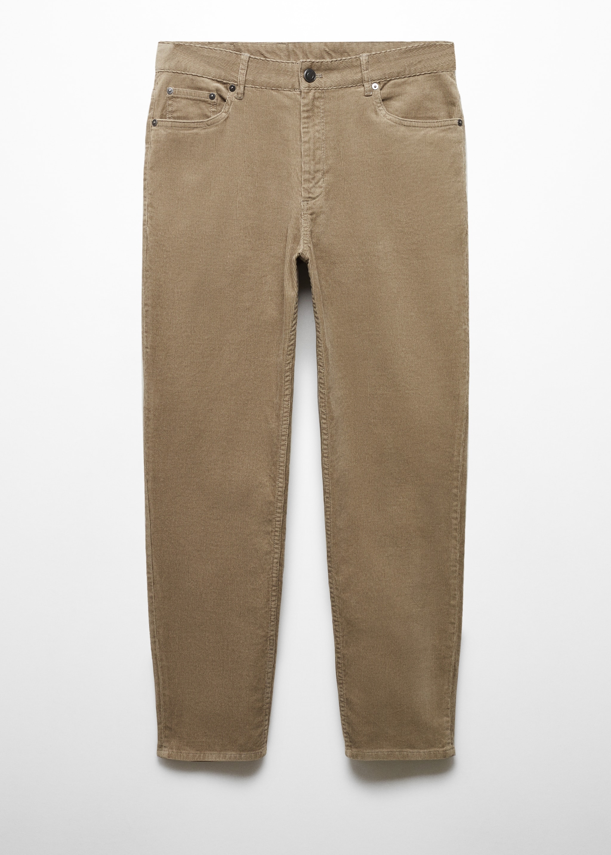 Micro-corduroy slim-fit trousers  - Article without model