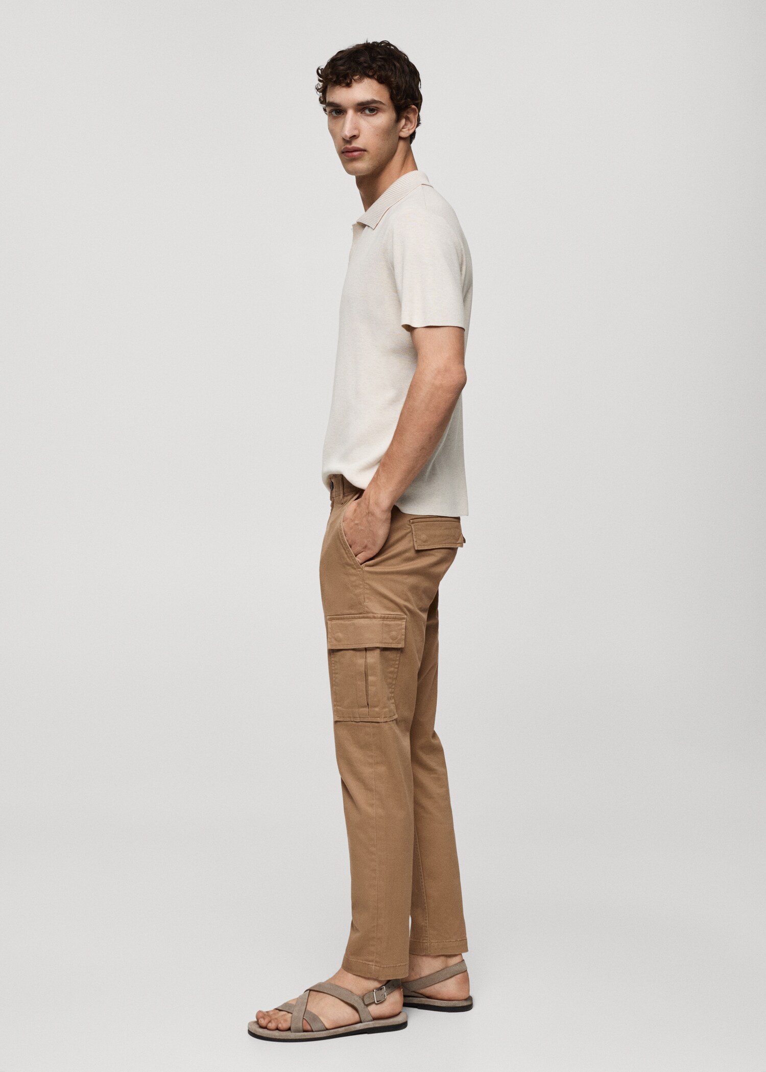 Calças cargo de algodão slim fit - Pormenor do artigo 2