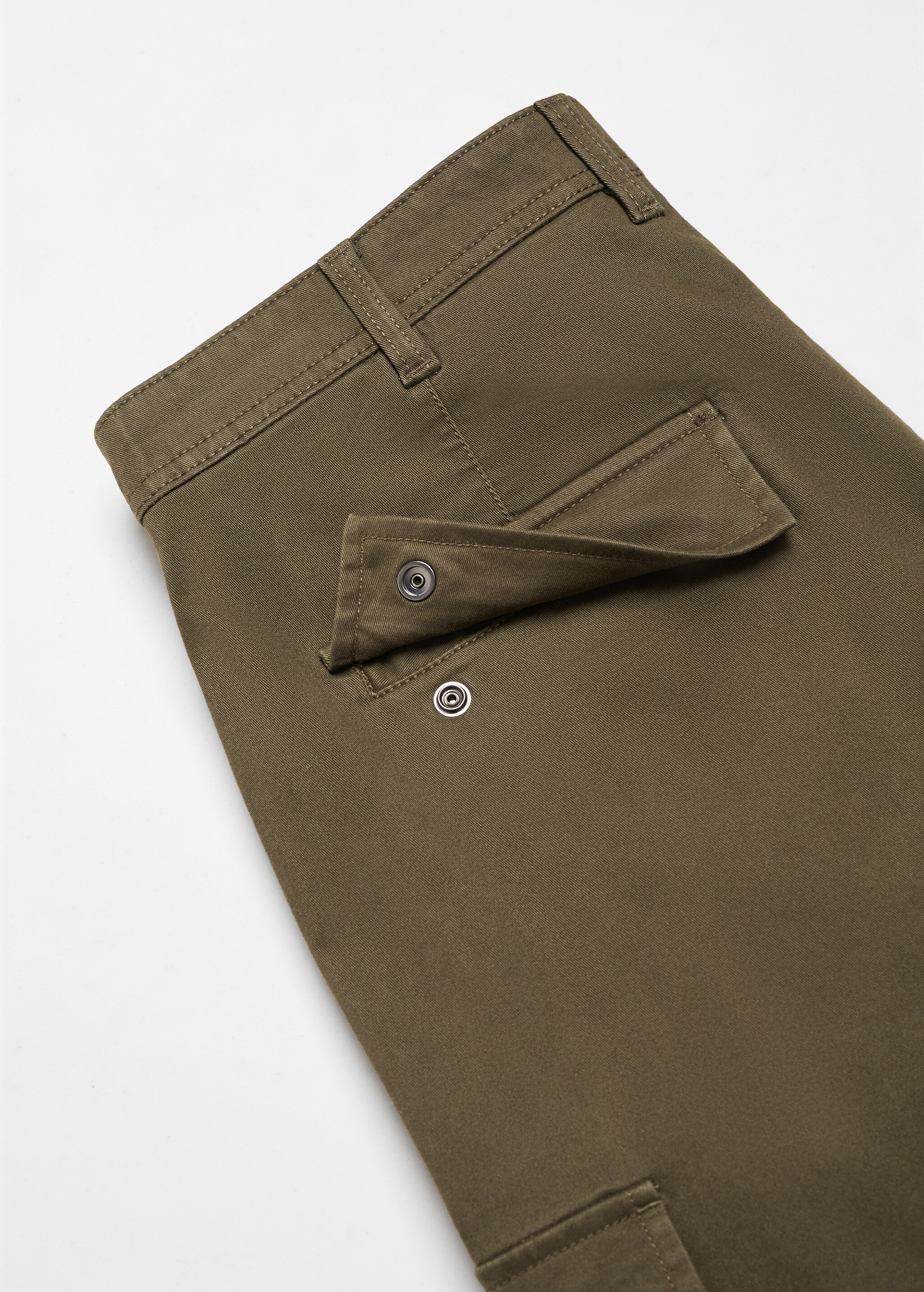 Slim-fit cotton cargo trousers - Details of the article 8