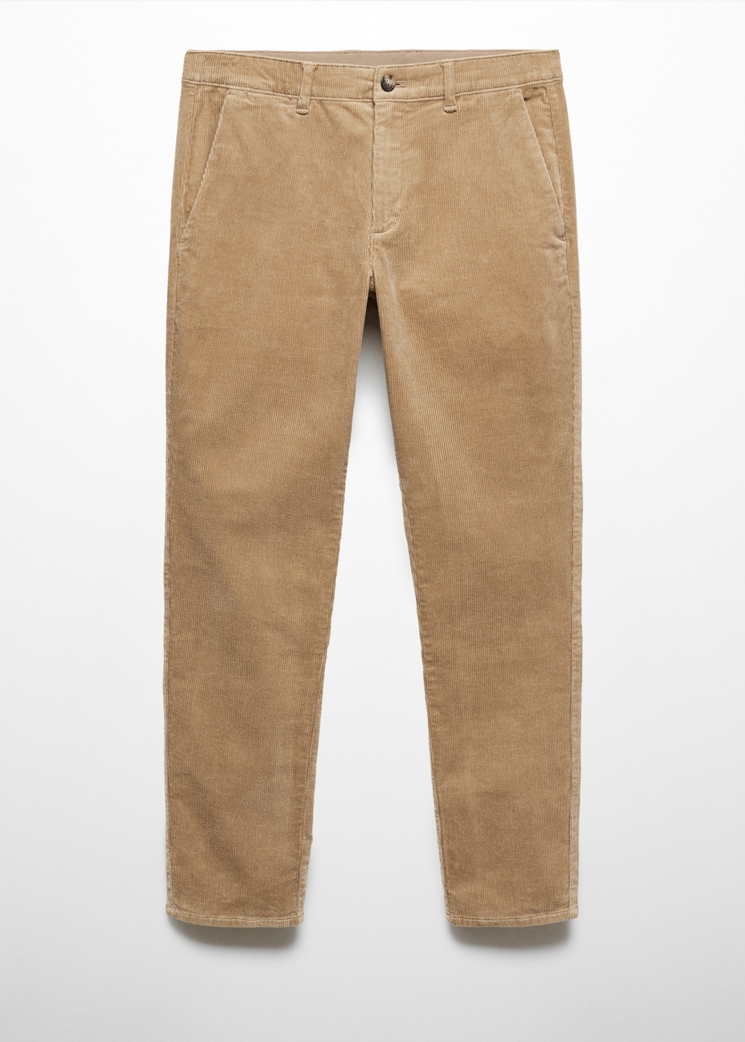 Corduroy slim-fit trousers with drawstring - Article without model