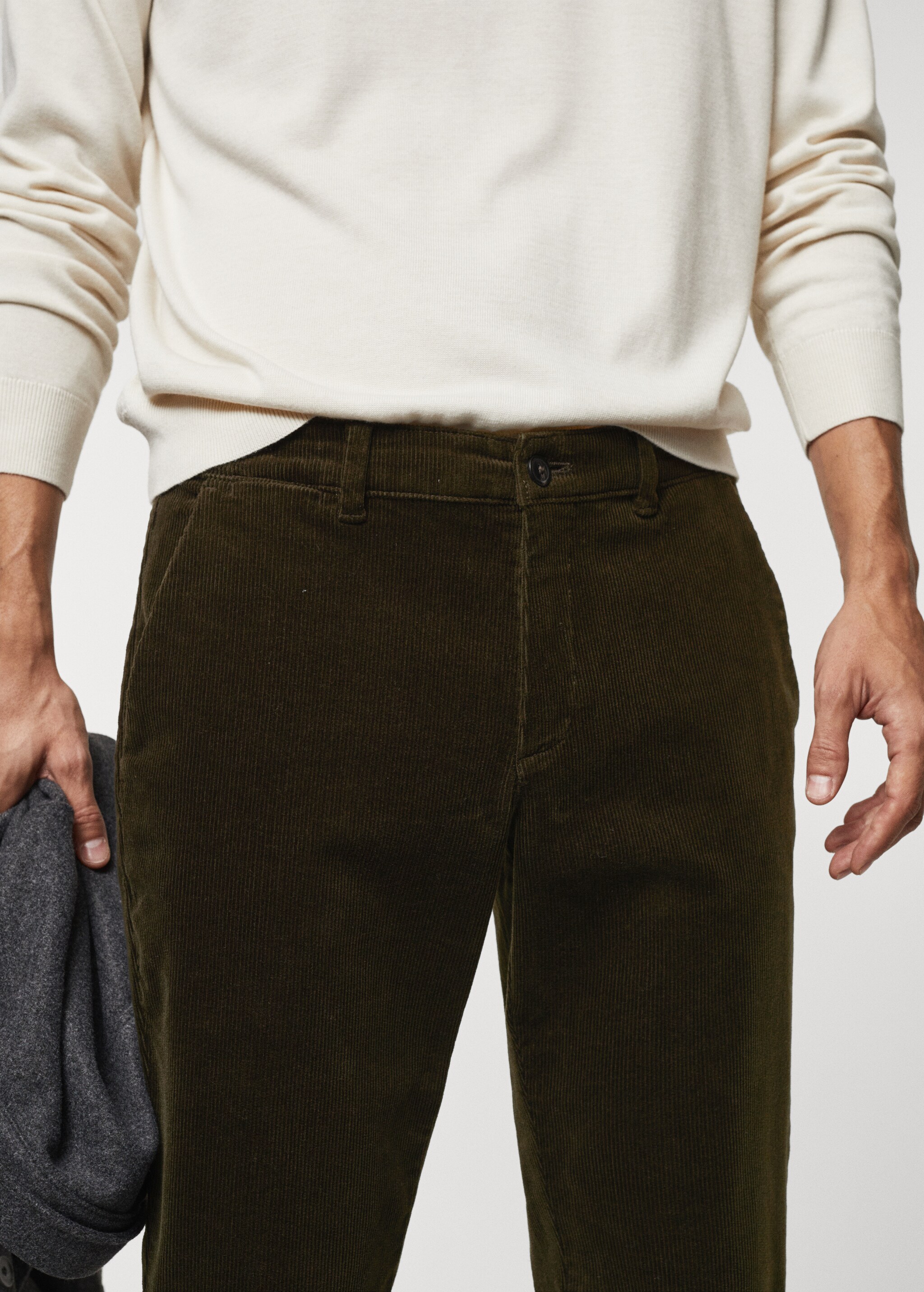 Pantalon velours côtelé slim-fit cordon - Détail de l'article 1