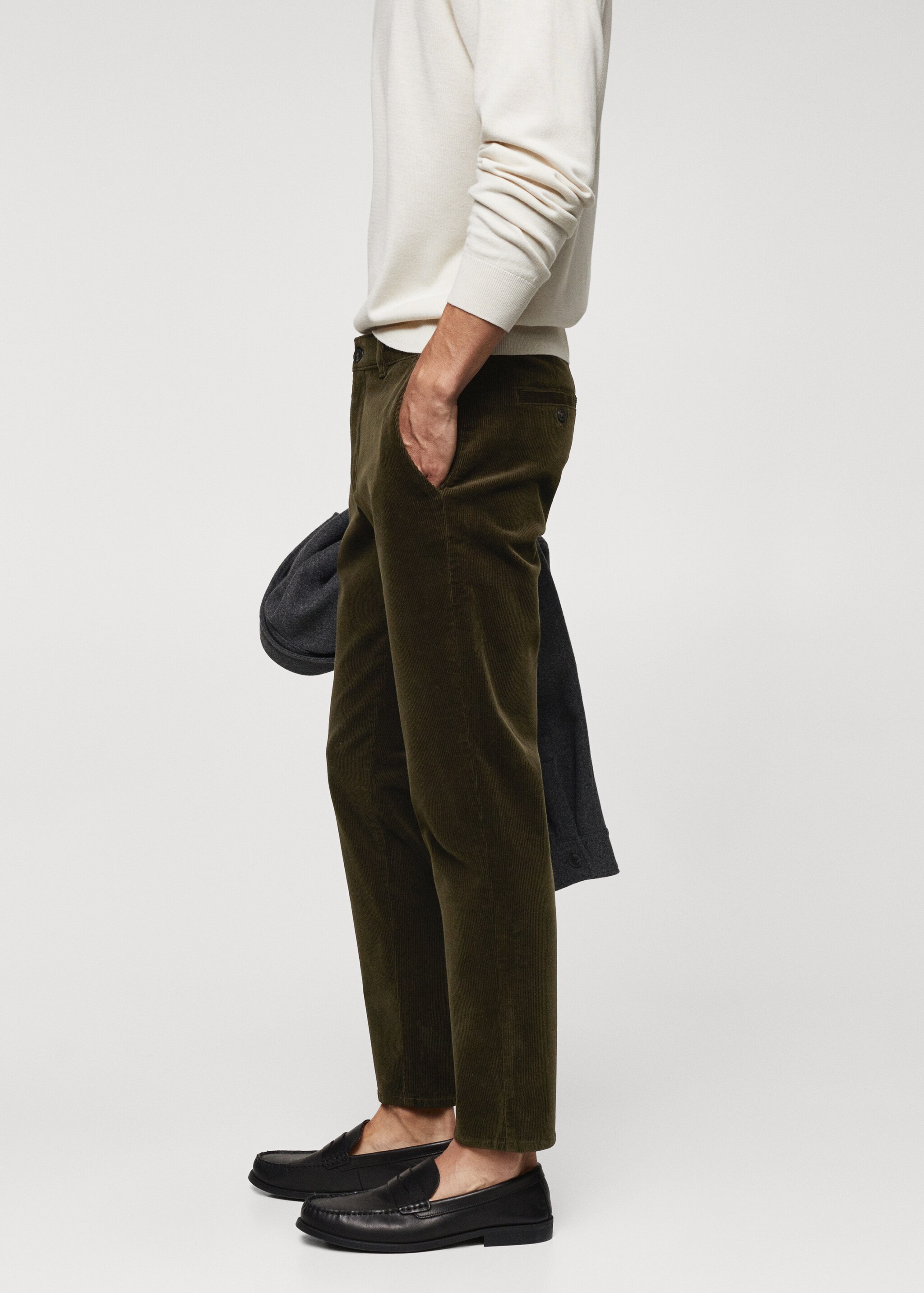 Pantalon velours côtelé slim-fit cordon - Détail de l'article 4