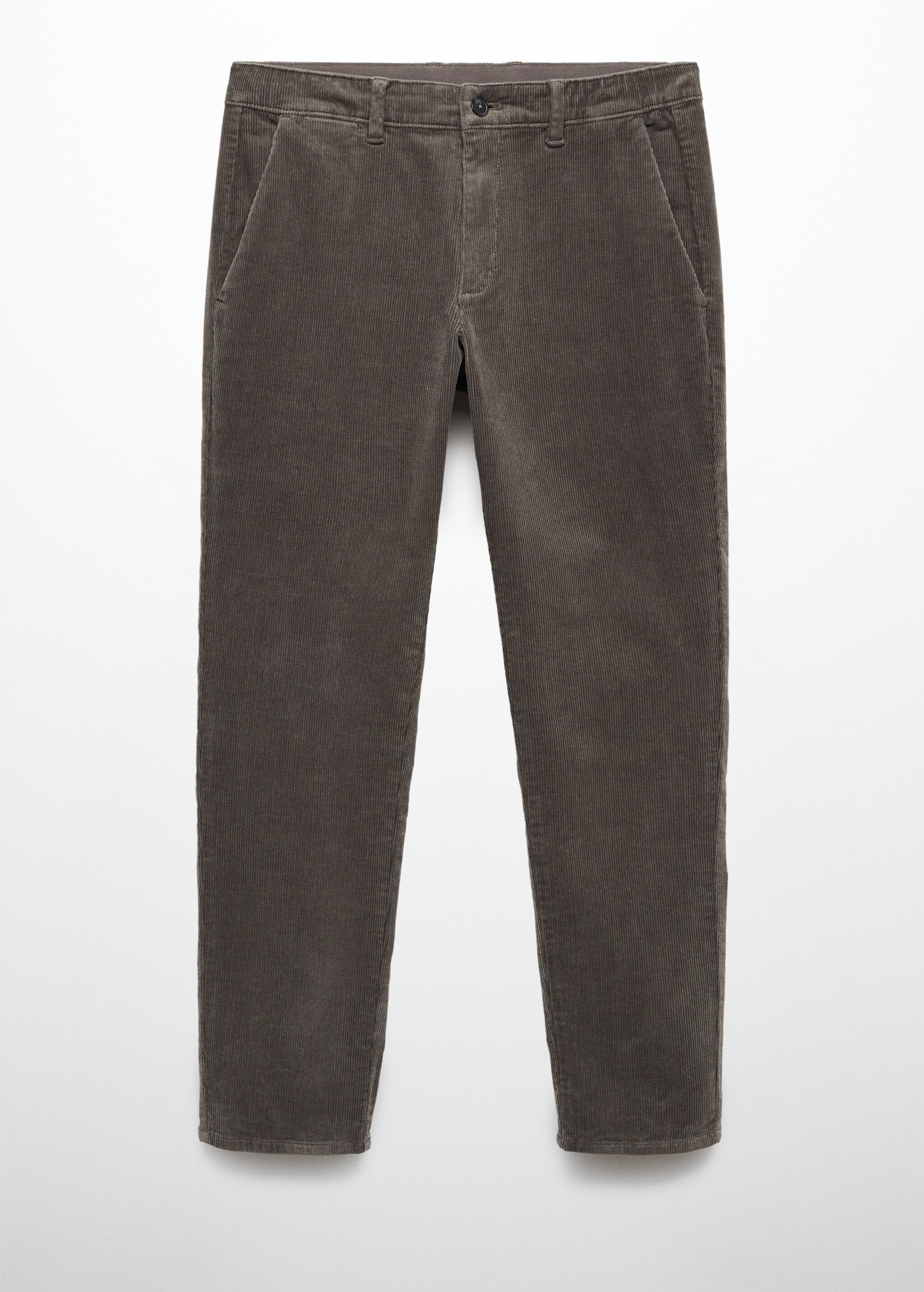 Micro-corduroy slim-fit trousers  - Article without model