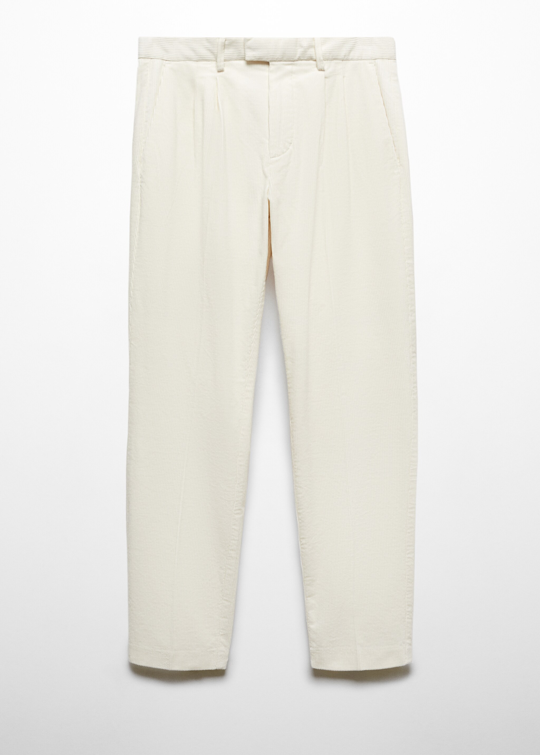 Pleated corduroy trousers - Article without model