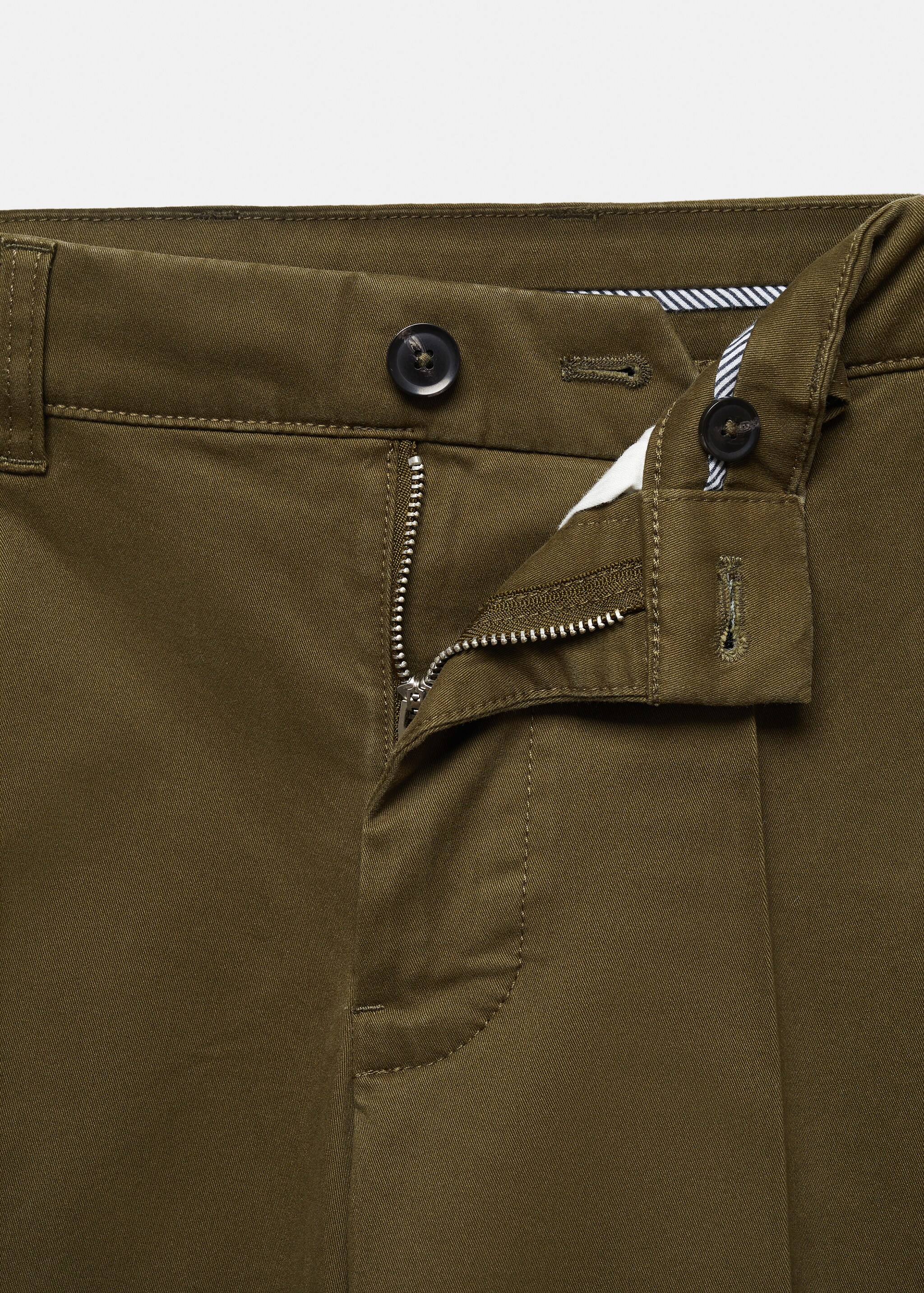 Pleated slim fit chinos - Details of the article 8