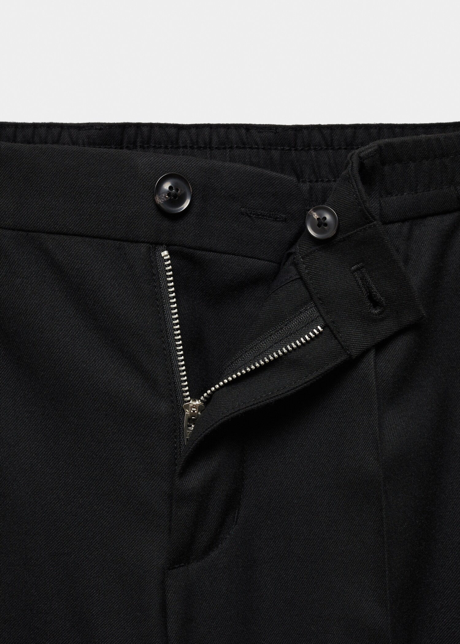 Slim-fit cotton pleated trousers - Details of the article 8