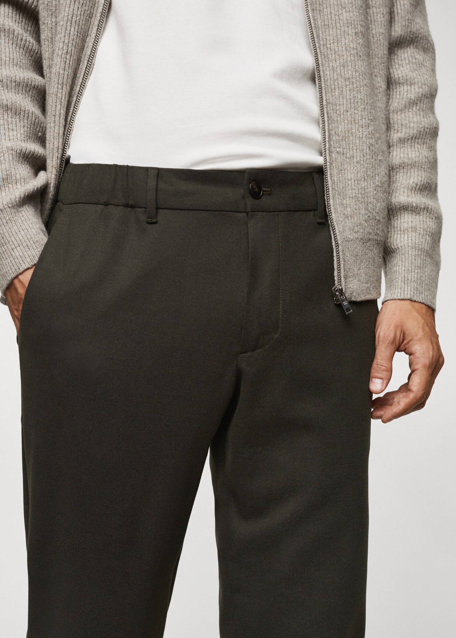 Slim-fit jogger trousers with drawstring  - Details of the article 1